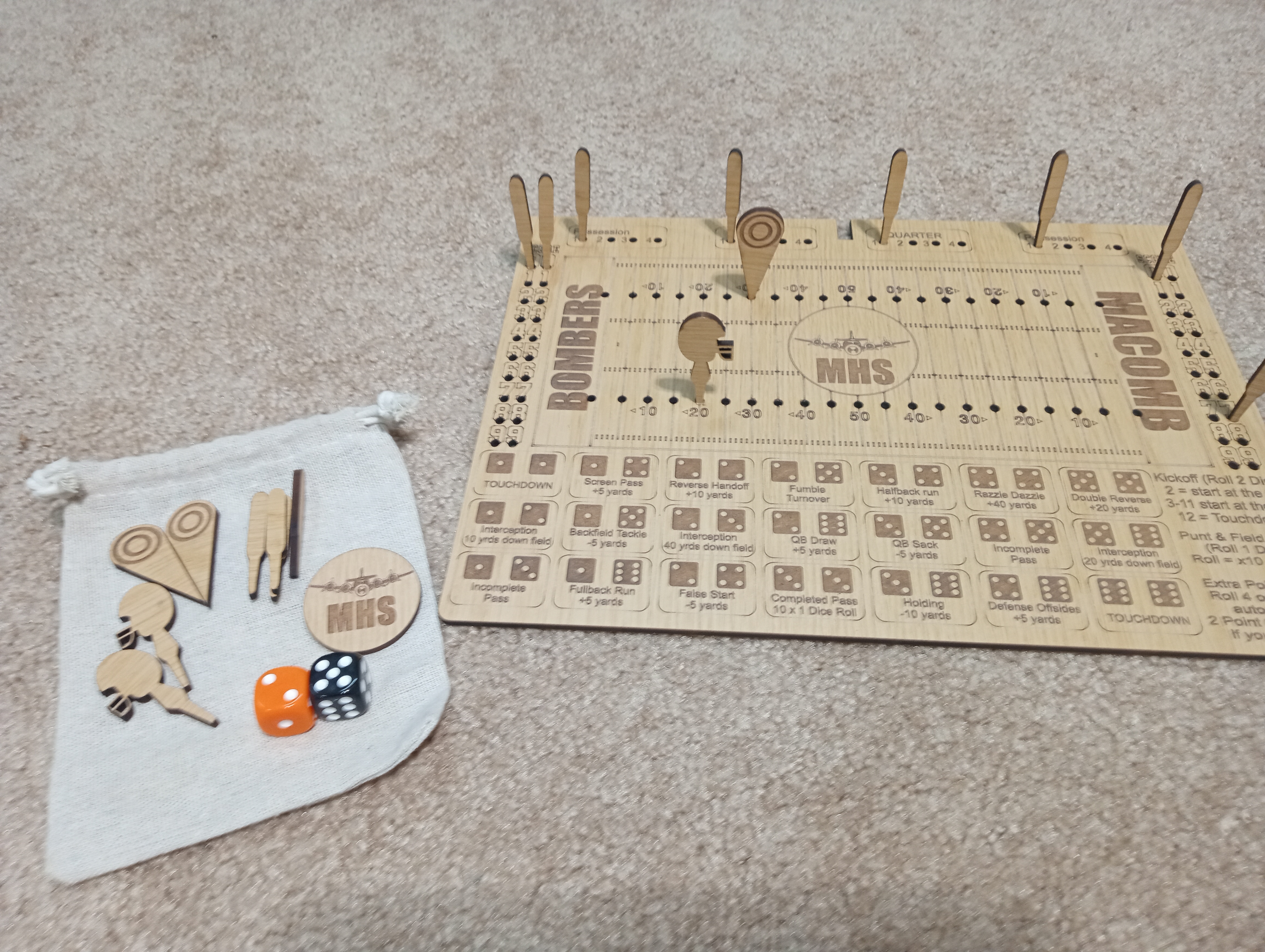 Tabletop Dice Football Game