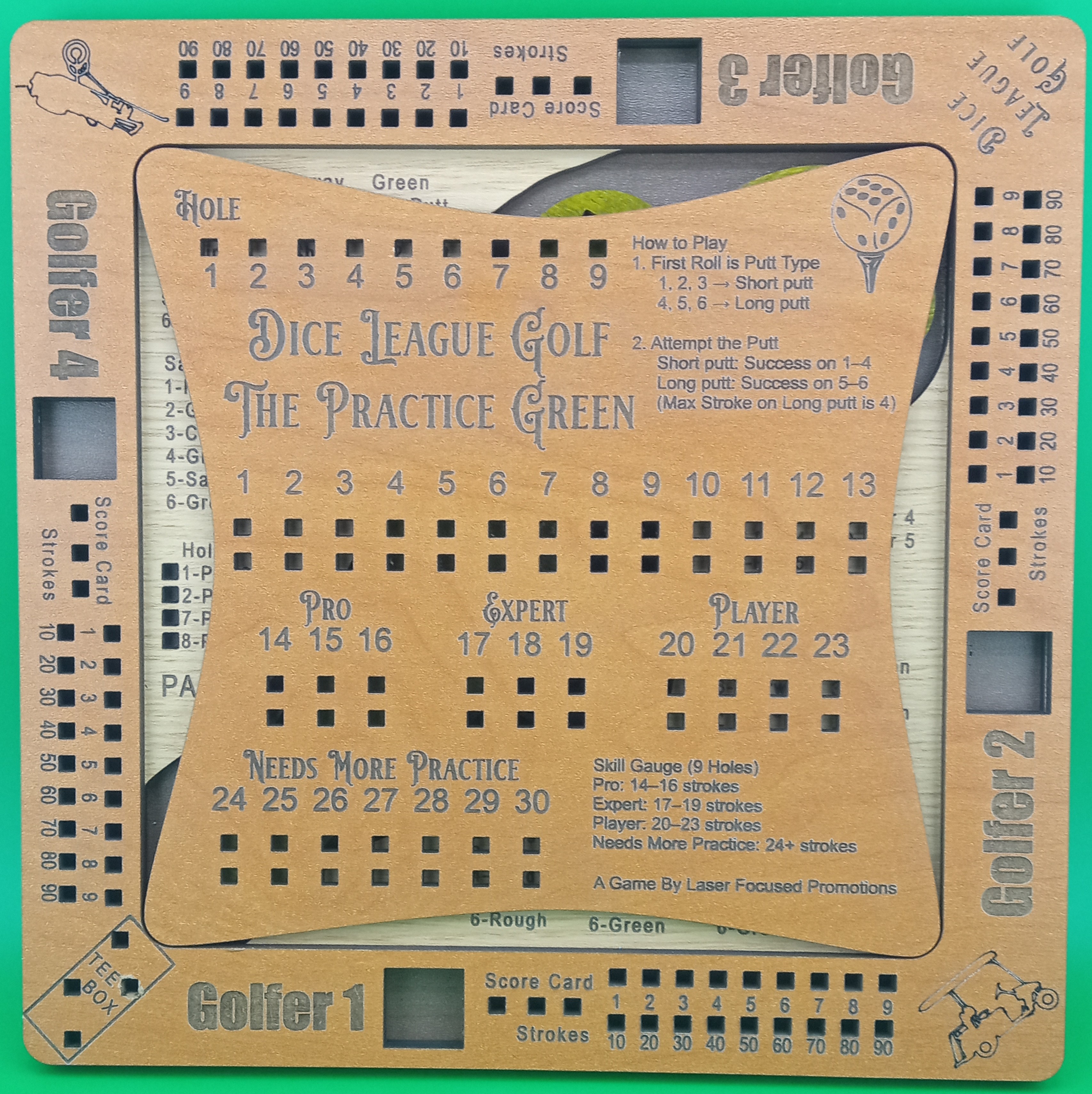 Tabletop Dice Golf Game 2 games in one