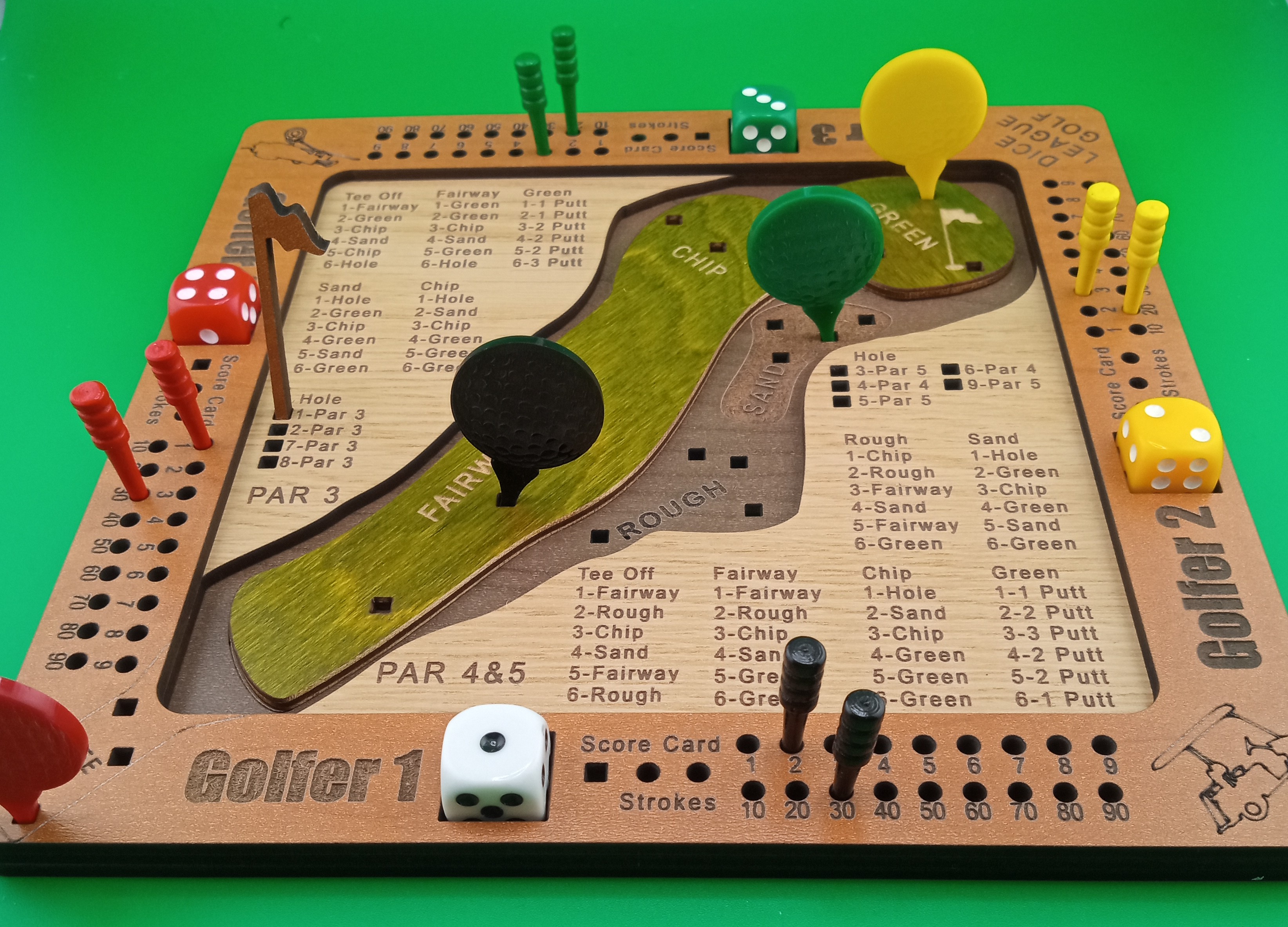 Tabletop Dice Golf Game