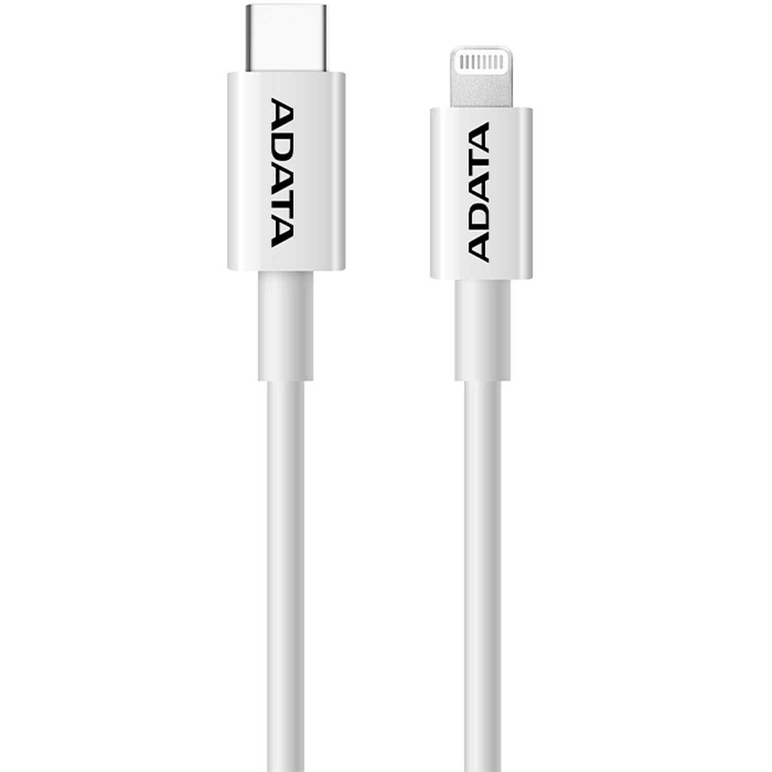 ADATA Cable USB 2.0 Tipo C USB-C Lightning Carga Rapida Compatible con iPhone AMFICPL-1M-CWH