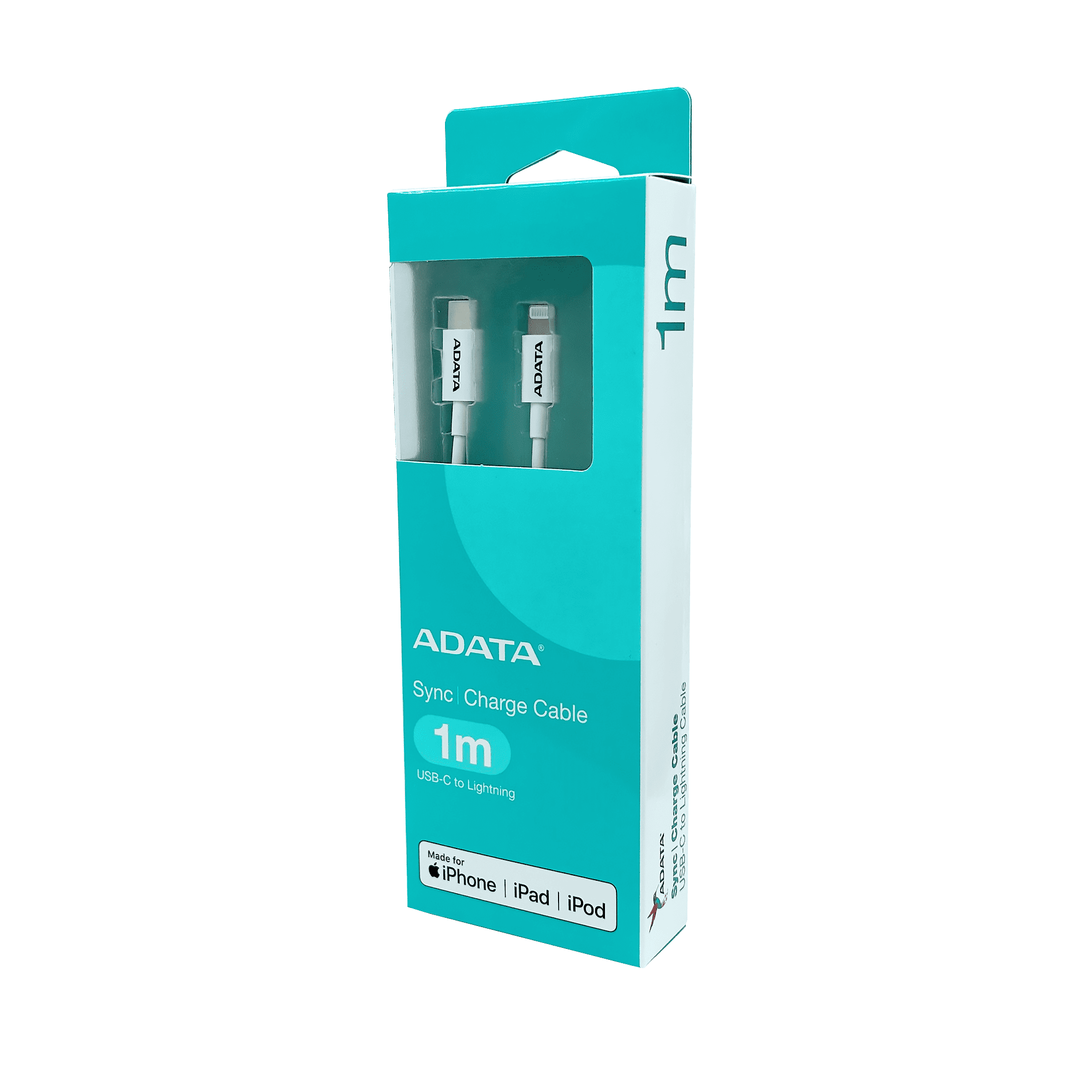 ADATA Cable USB 2.0 Tipo C USB-C Lightning Carga Rapida Compatible con iPhone AMFICPL-1M-CWH