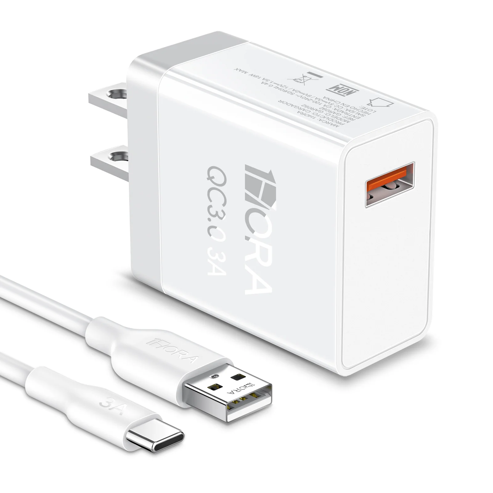 Cargador tipo C 1HORA 18W  QC 3.0 3A