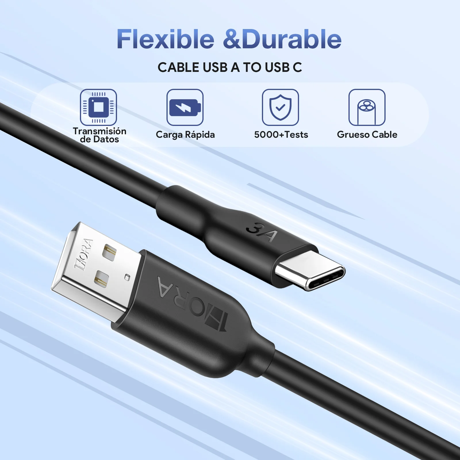Cargador tipo C 1HORA 18W  QC 3.0 3A