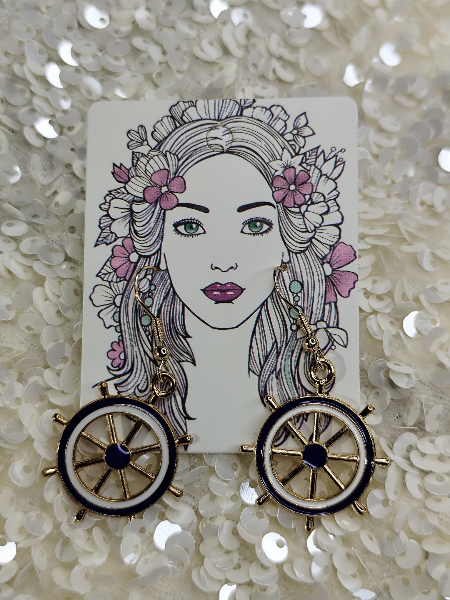 Pendientes timón de barco