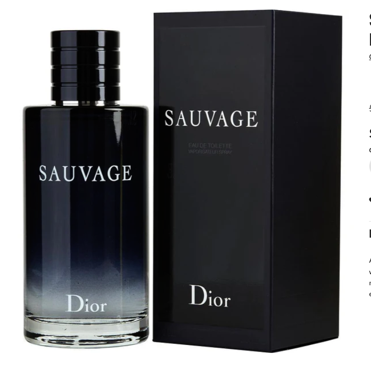 Sauvage by Christian Dior  For Men 6.7 oz 