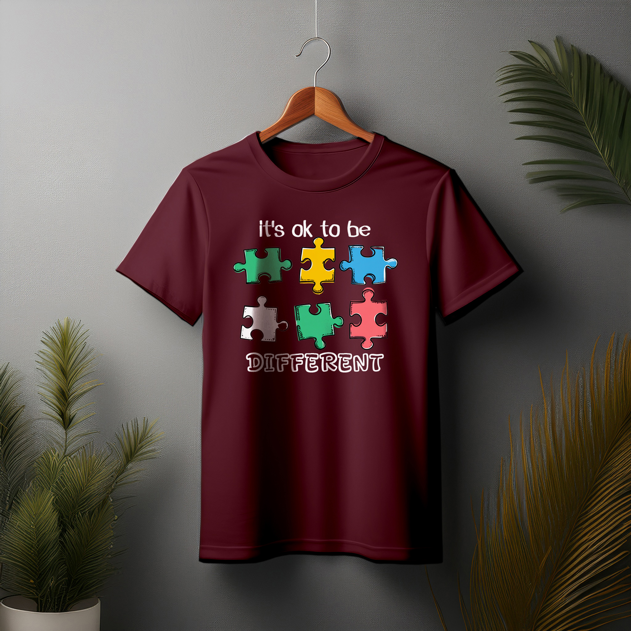 T-shirt with Puzzle Design