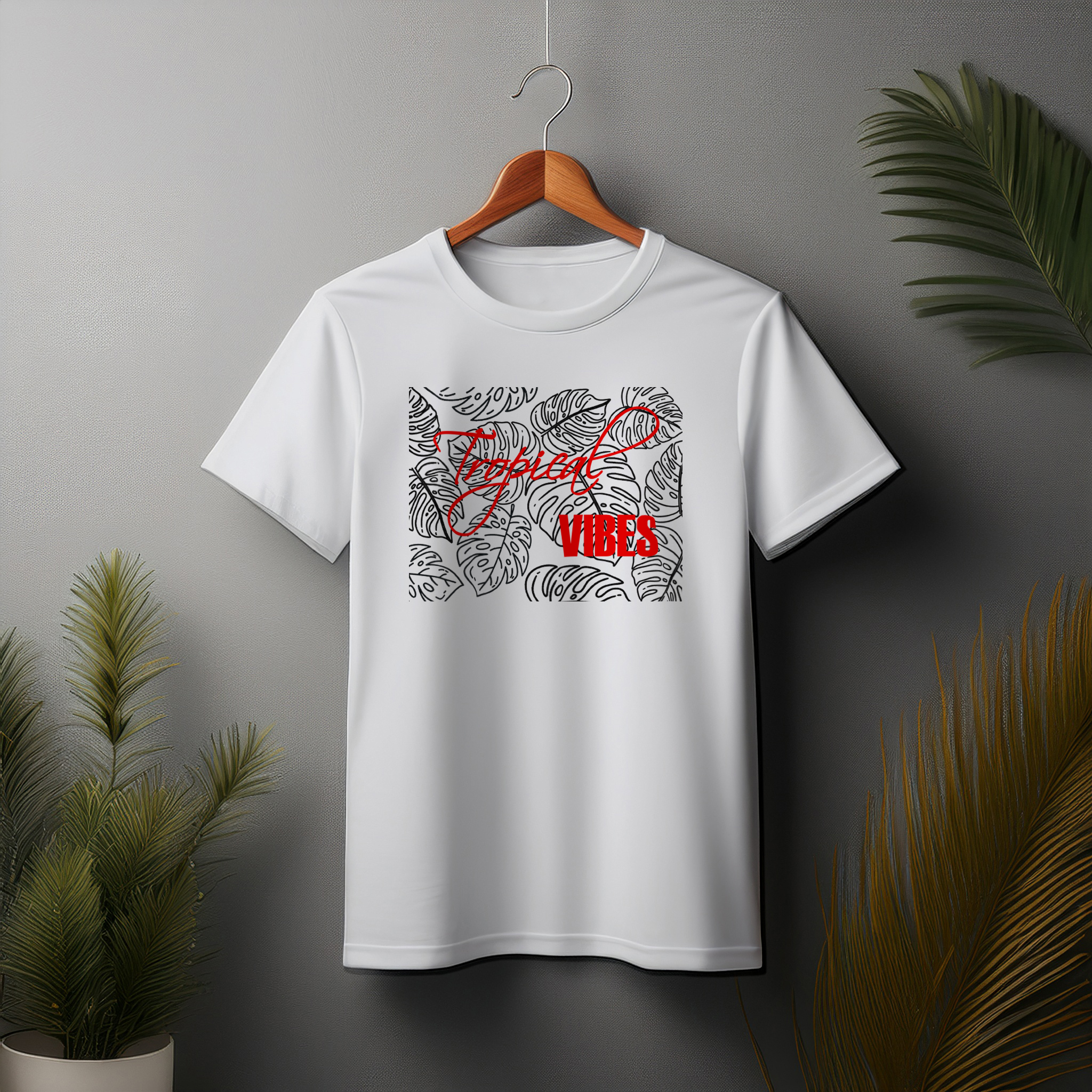 Graphic Monstera Tropical Vibes TShirt