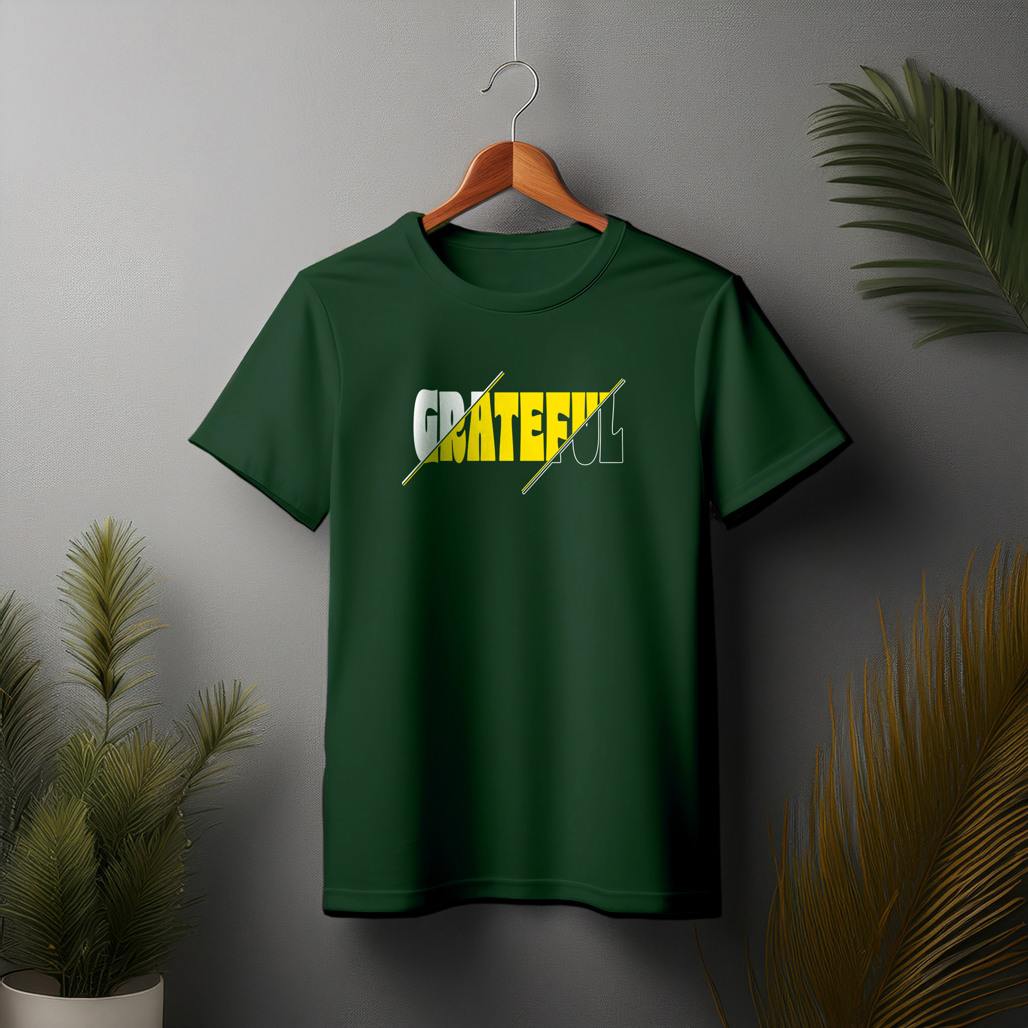 Green 'Grateful' T-Shirt