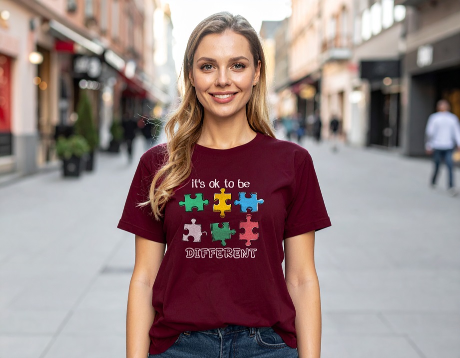 T-shirt with Puzzle Design