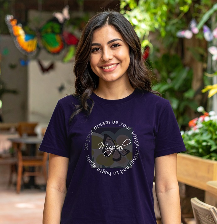 Inspirational Navy Blue T-Shirt