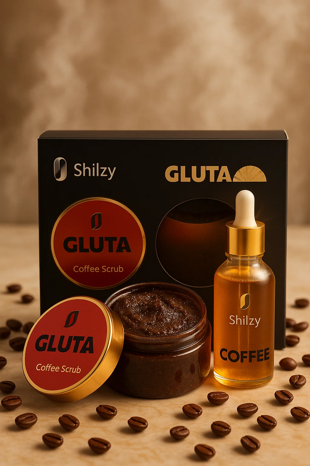 GLUTA COFEE SCRUB AND SERUM SET 
