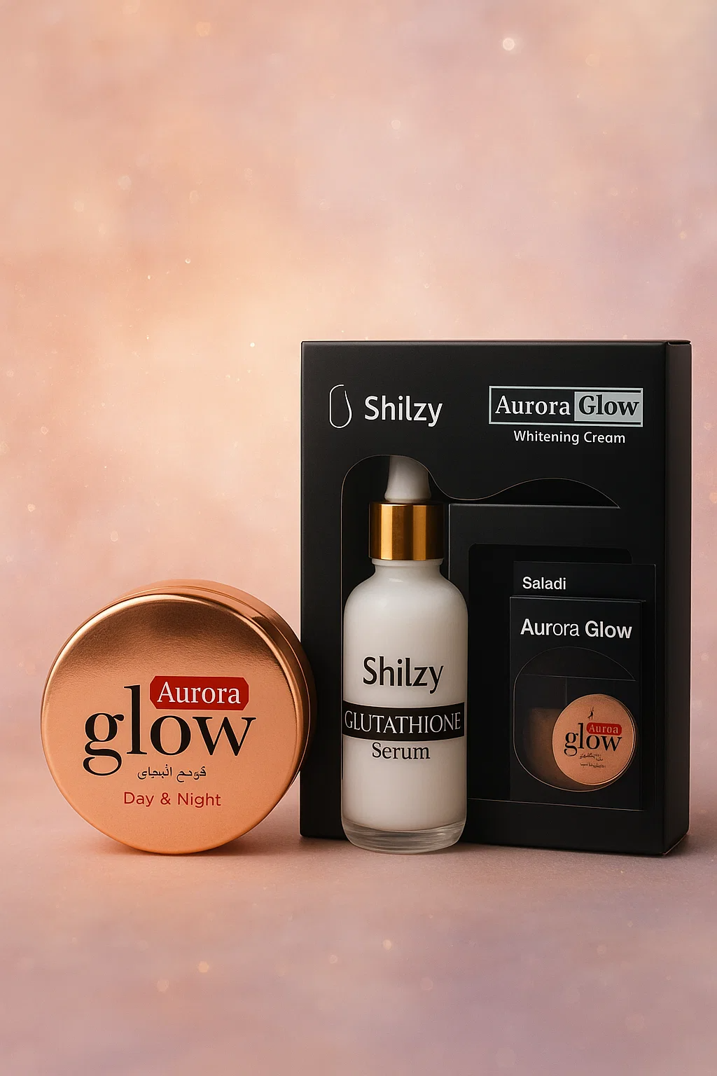 AURORA GLOW  WHITENING CREAM AND SERUM 