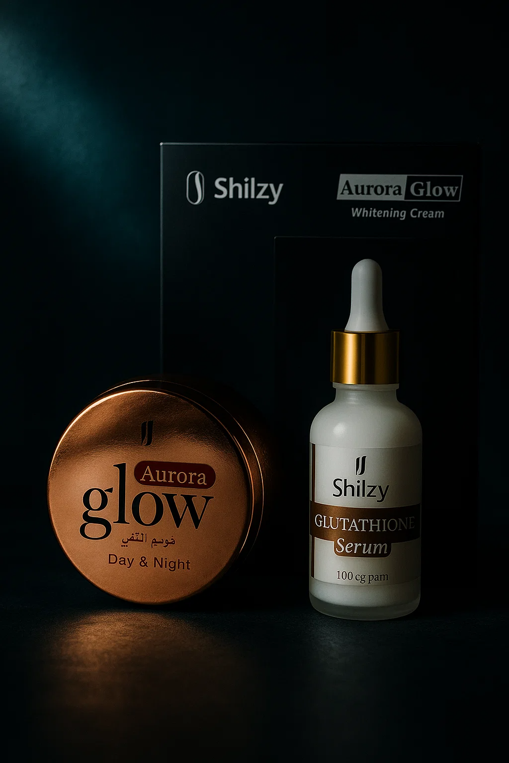AURORA GLOW  WHITENING CREAM AND SERUM 