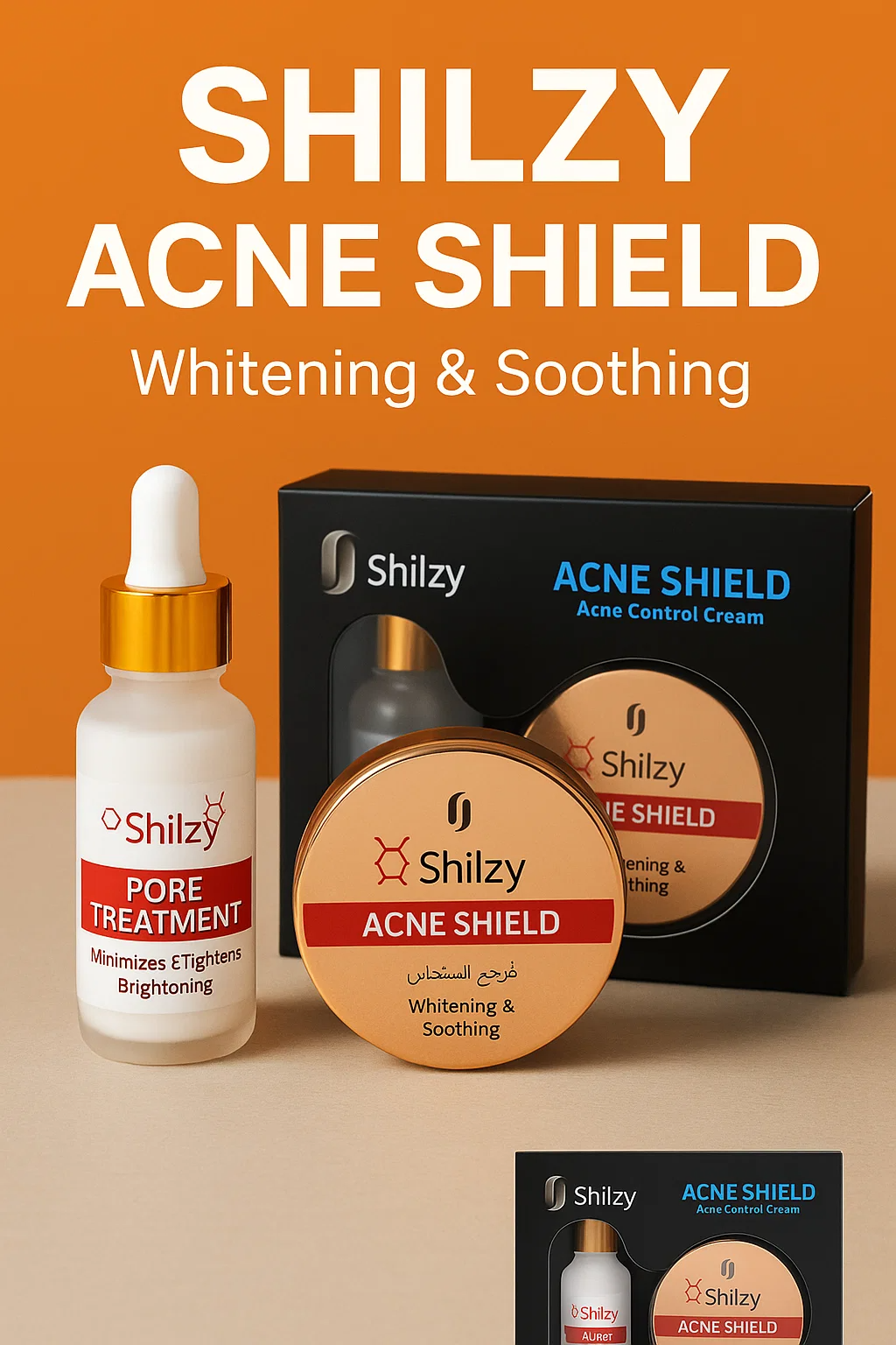 SHILZY ACNE  SHIELD  CREAM AND SERUM