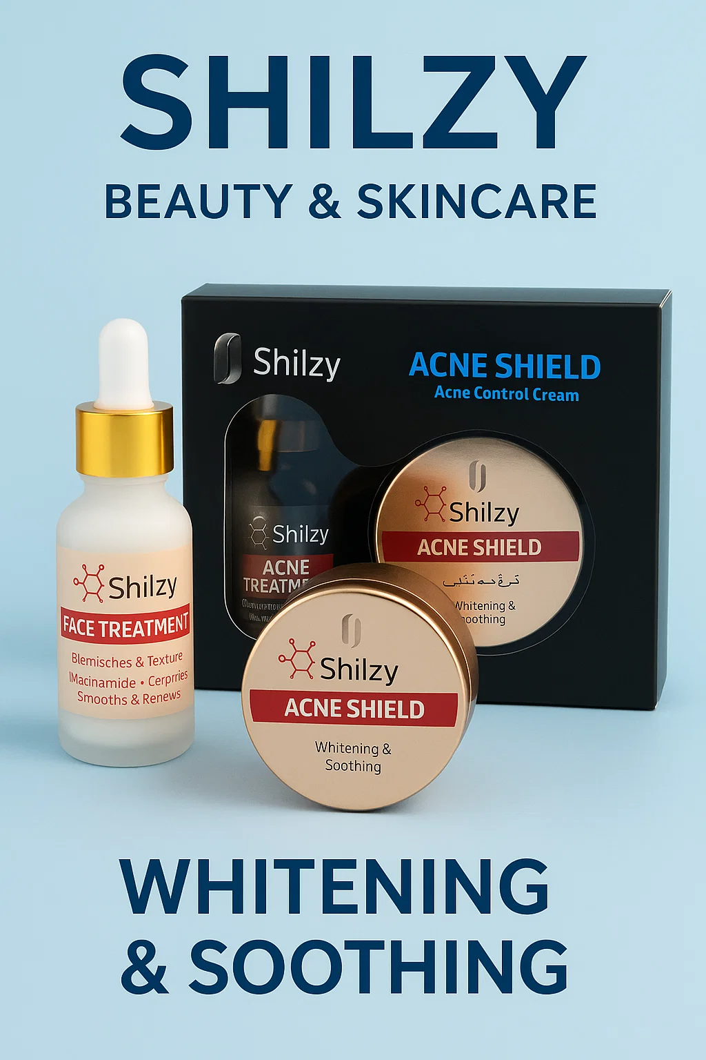 SHILZY ACNE  SHIELD  CREAM AND SERUM