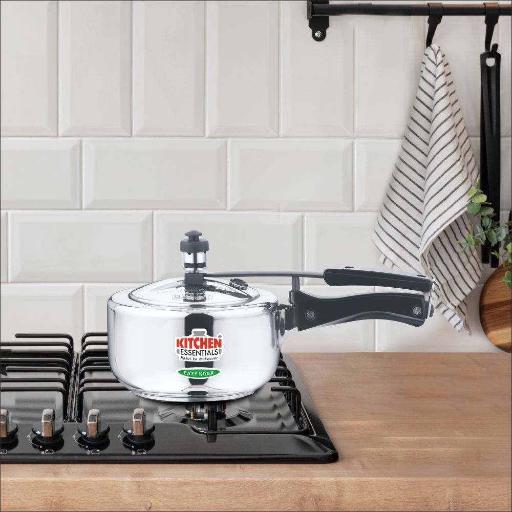 Kitchen Essentials Stainless Steel Pressure Cooker With Induction Base
