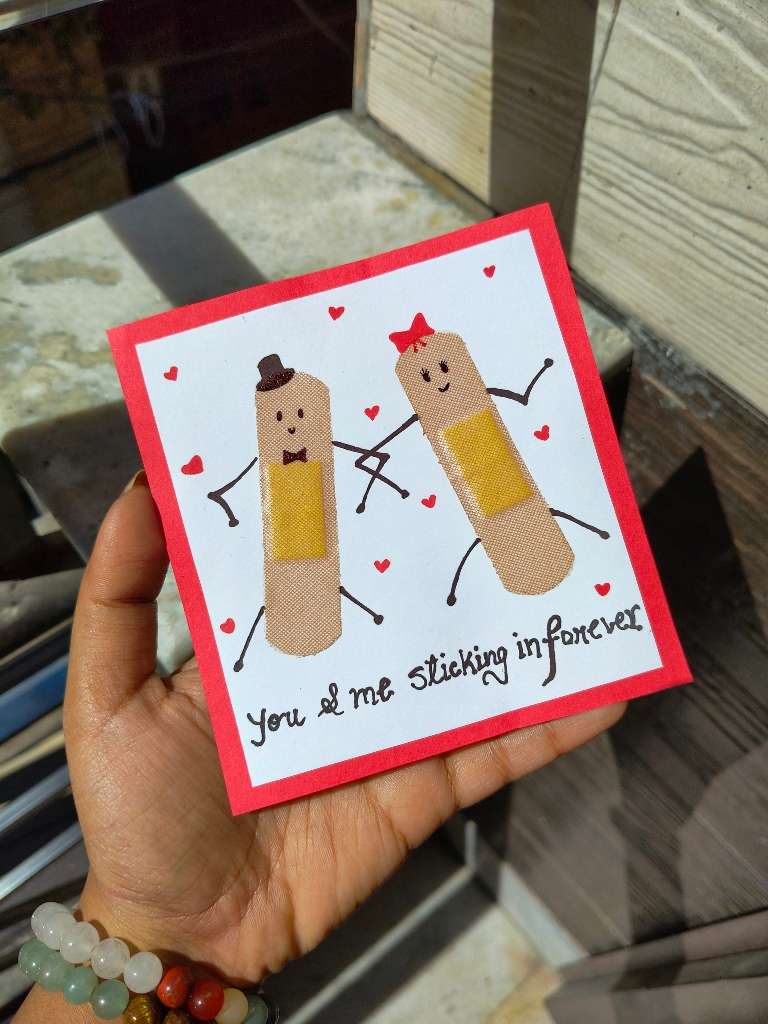 Couple Bandage Handmade Card 