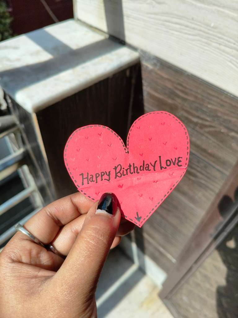 Heart b'day Handmade Card 