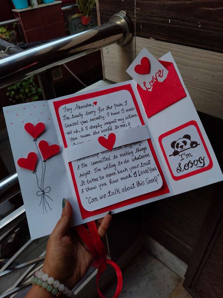 B'day/Anniversary/Sorry Foldable Love Card 