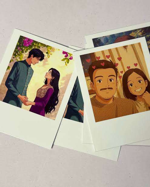 Ghibli Polaroids Couple Pics (2 Pics) (Only with Hamper Booking)