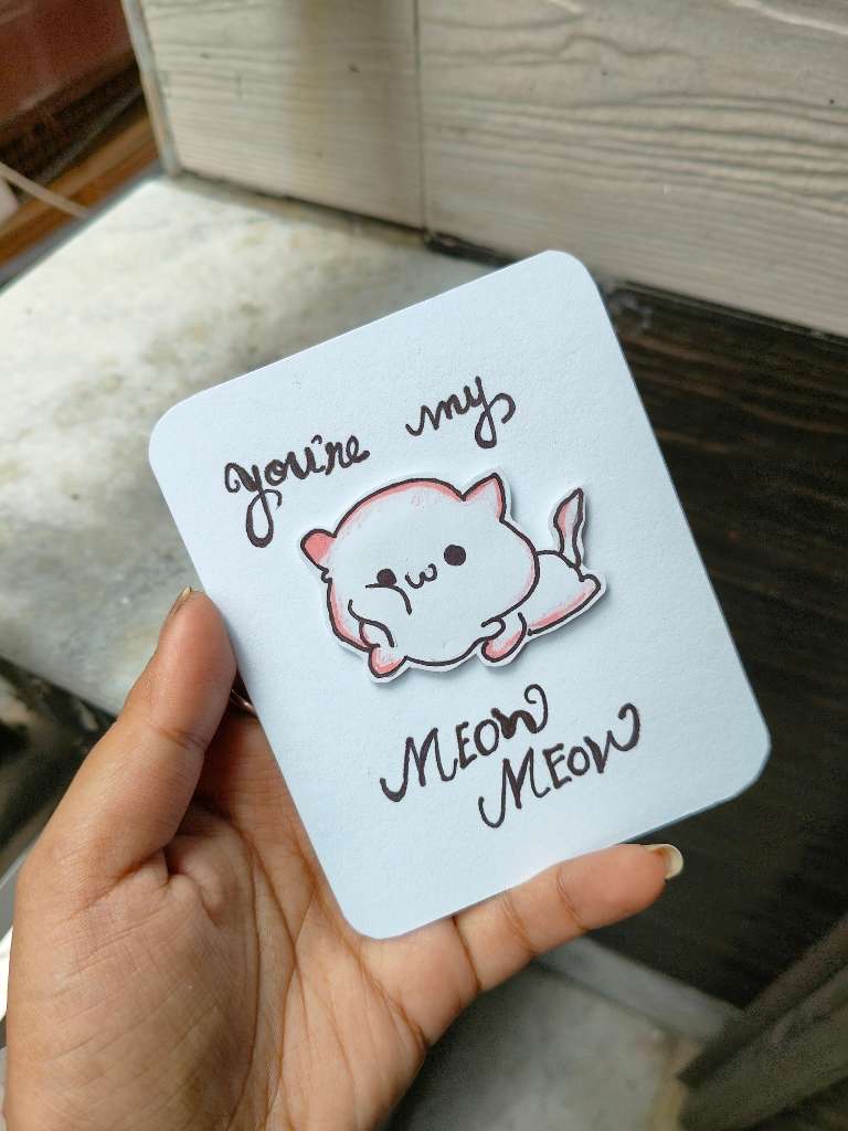 Meow Meow Handmade Card 