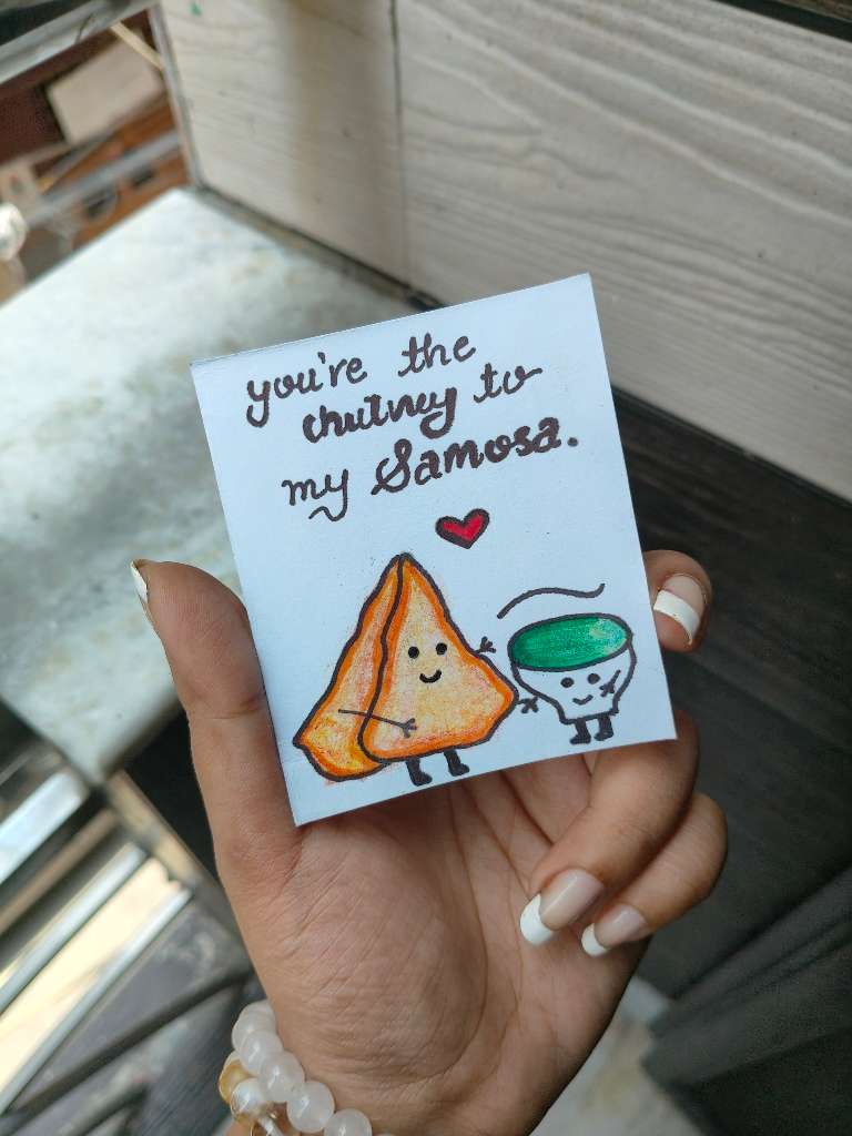 Samosa Chutney Handmade Card 