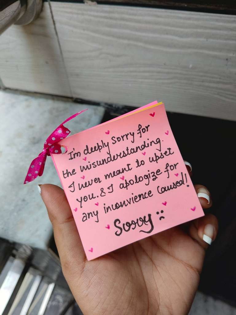 Sorry Sticky Notes Cards