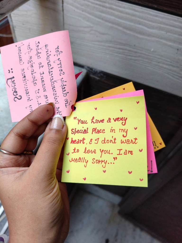 Sorry Sticky Notes Cards