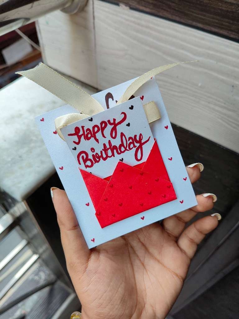 Open me Happy B'day Handmade Card