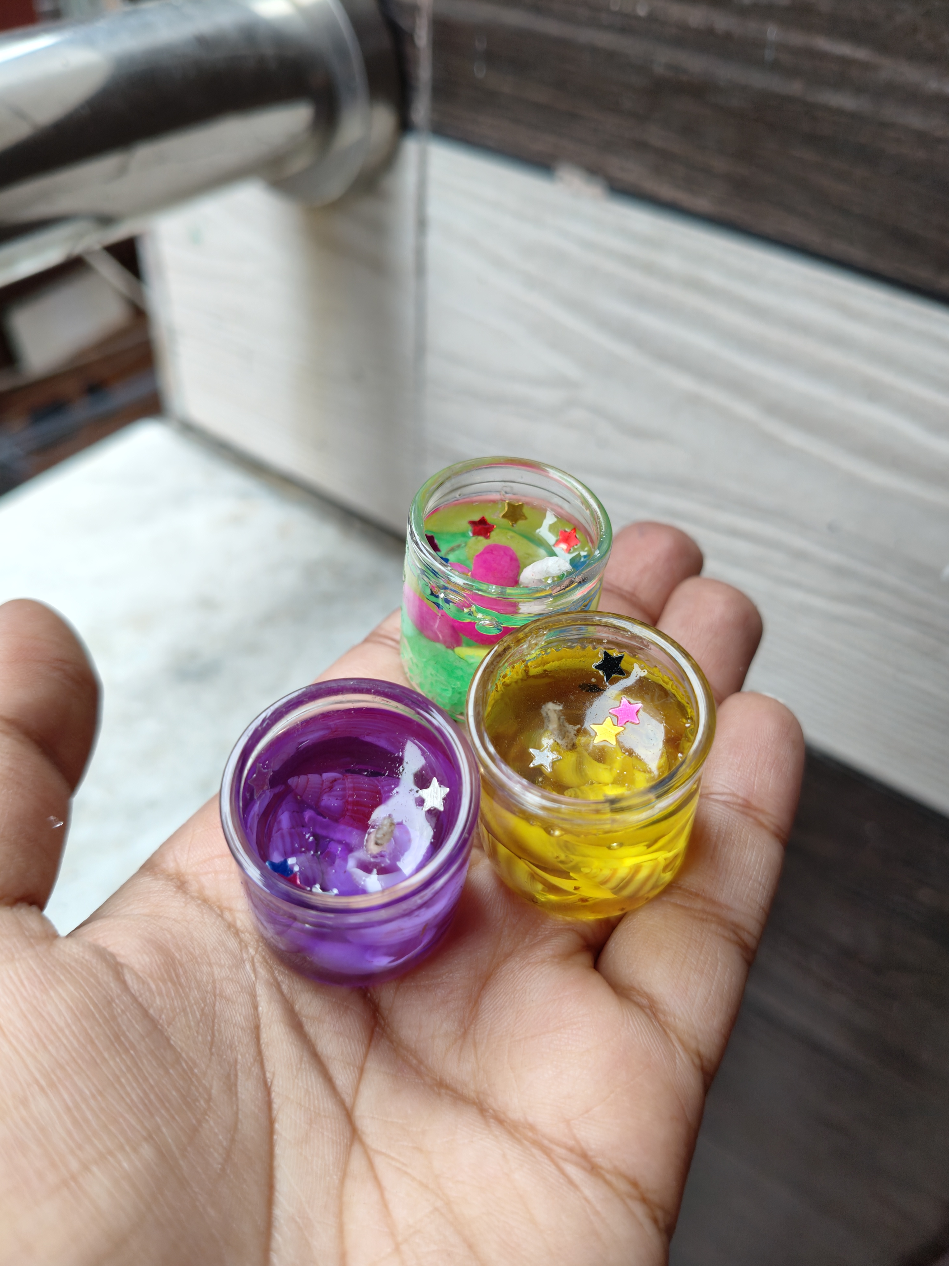 Mini Sea Shell & Glitter Candle Jar