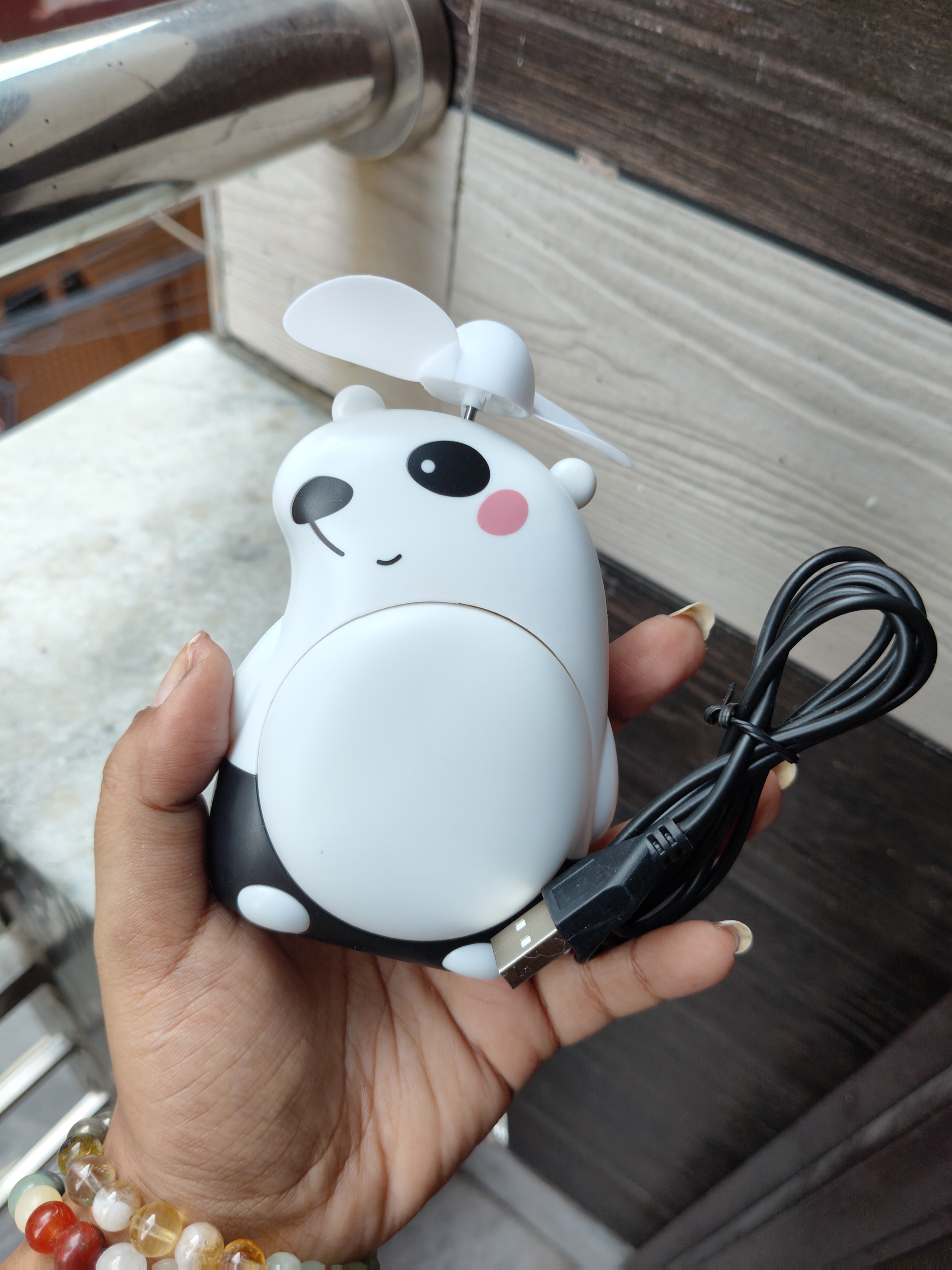 Pig Panda Bear Fan with Light 