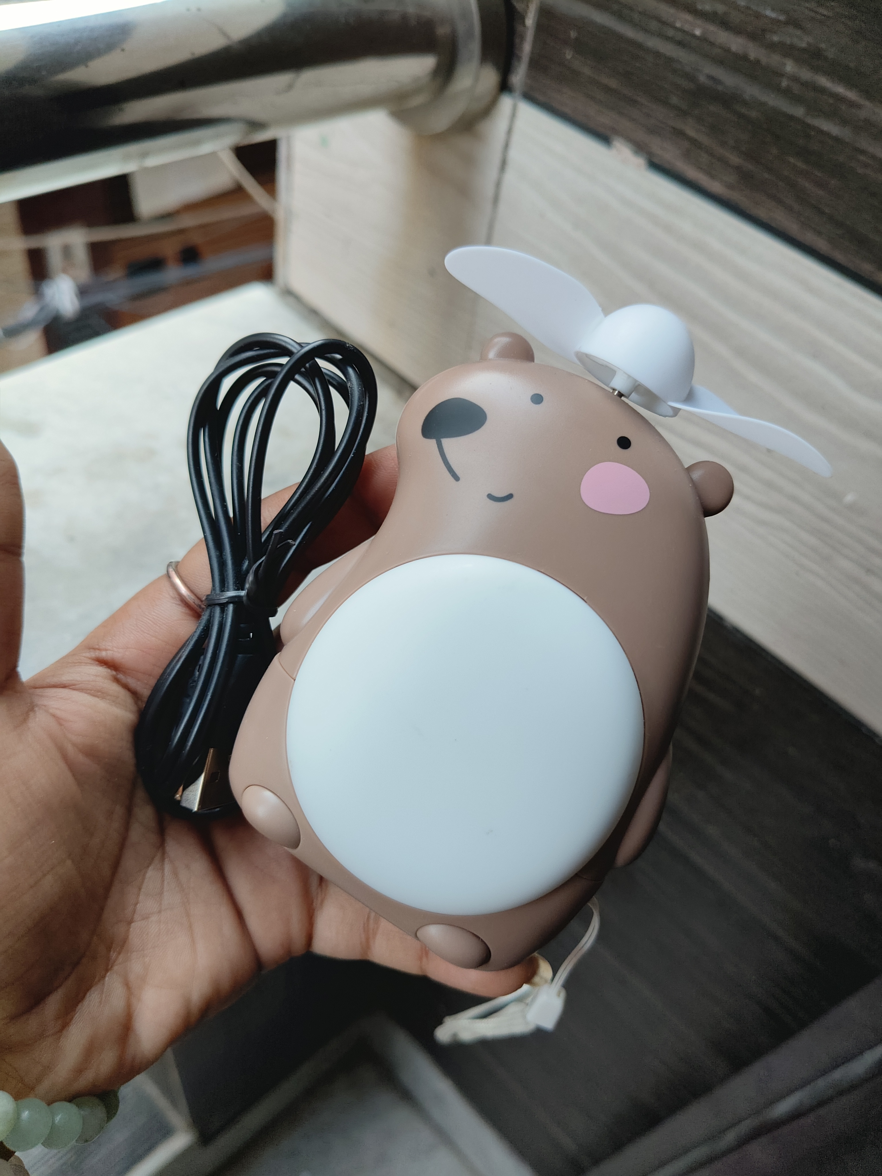 Pig Panda Bear Fan with Light 