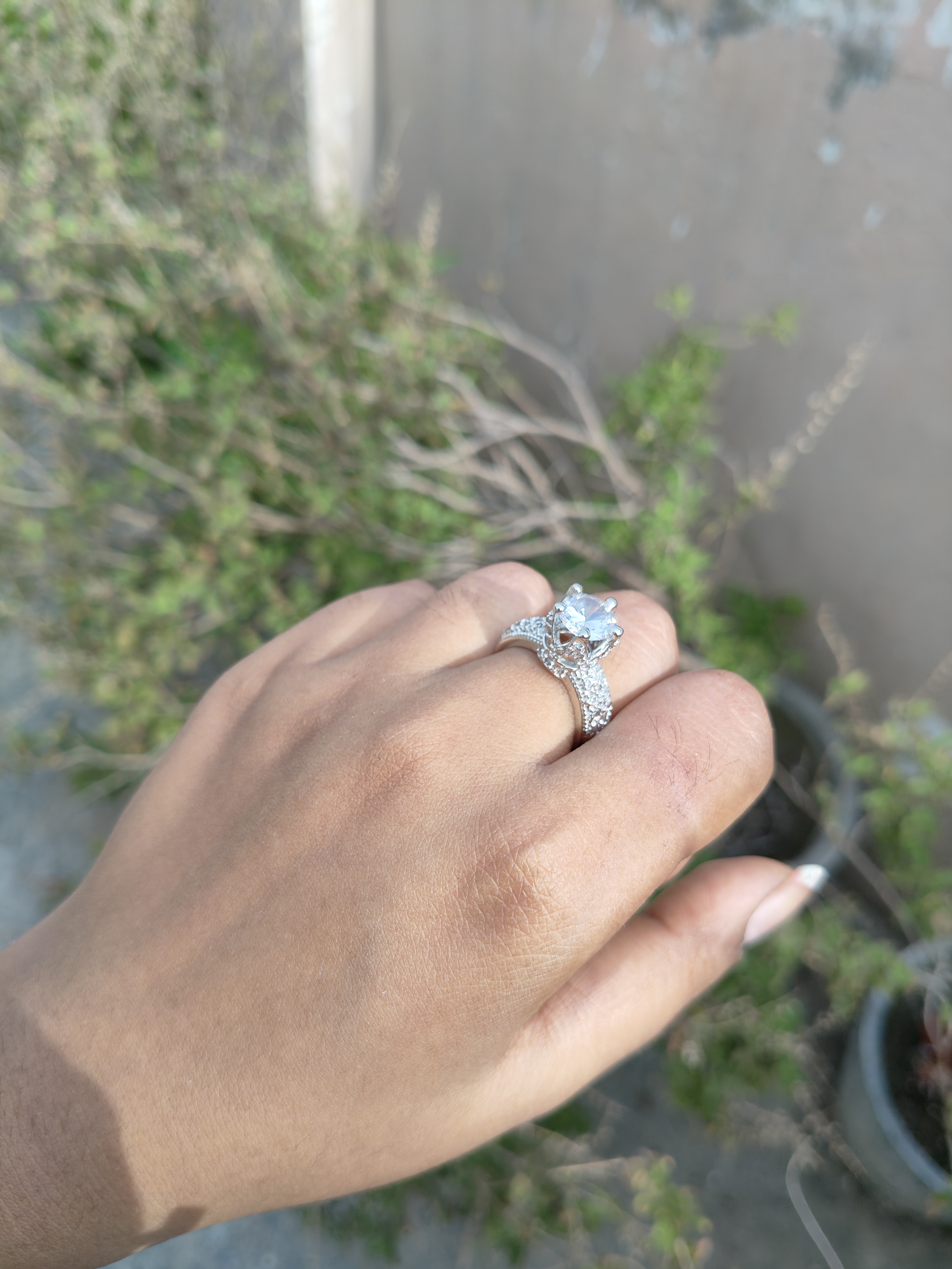 American Diamond Crown Ring