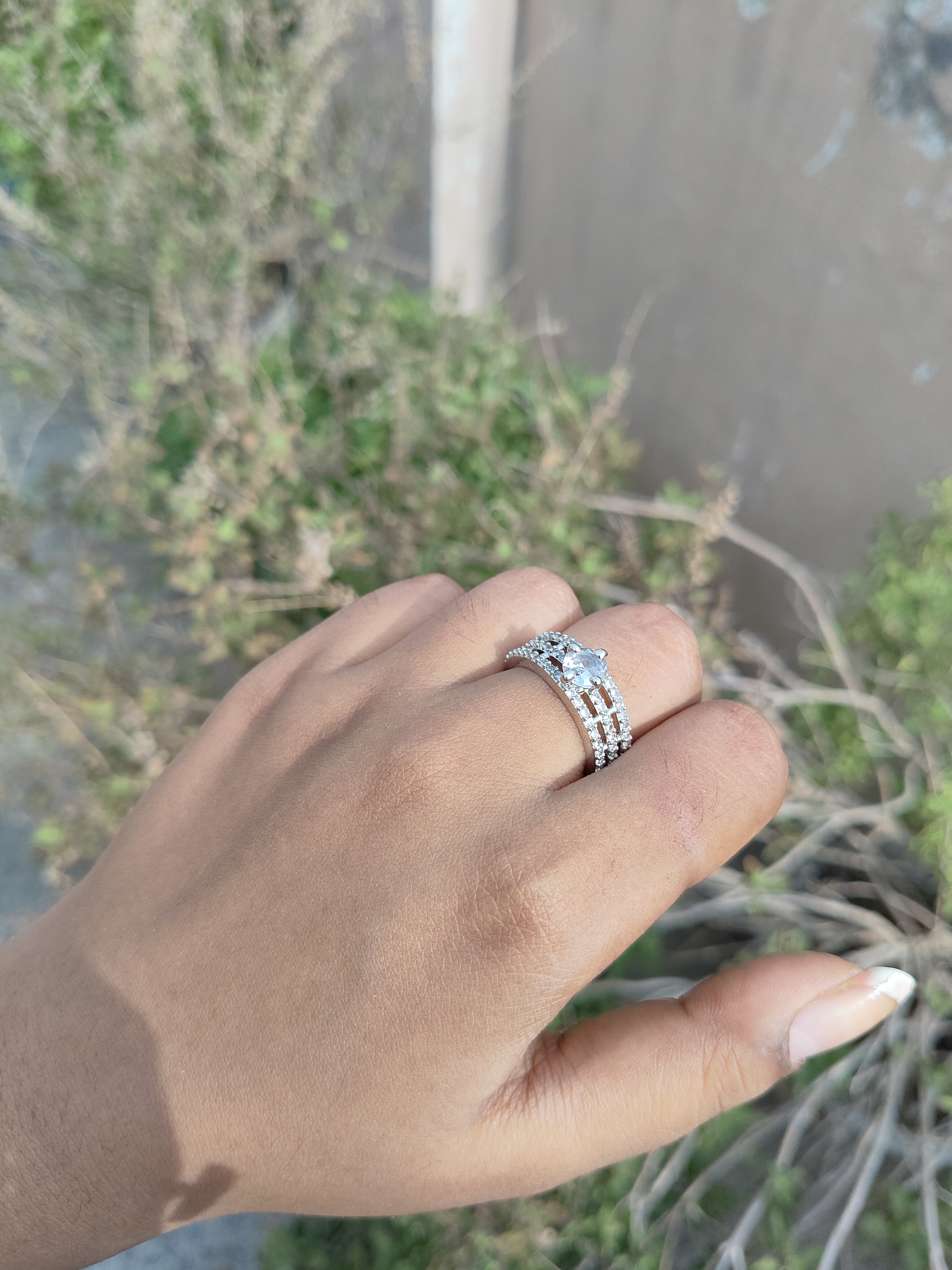 American Diamond Proposal Ring 