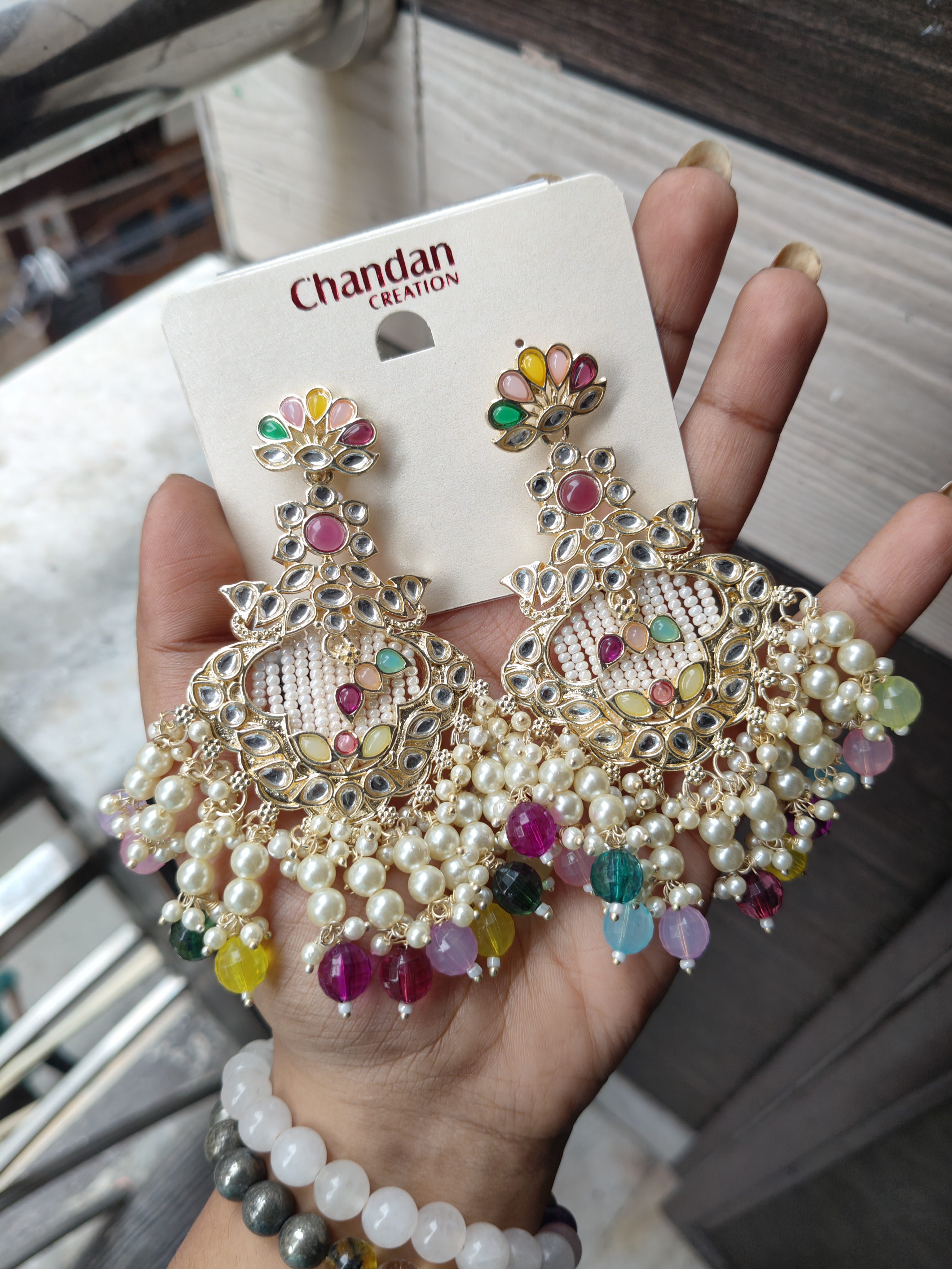 Kundan Pearl Earrings 