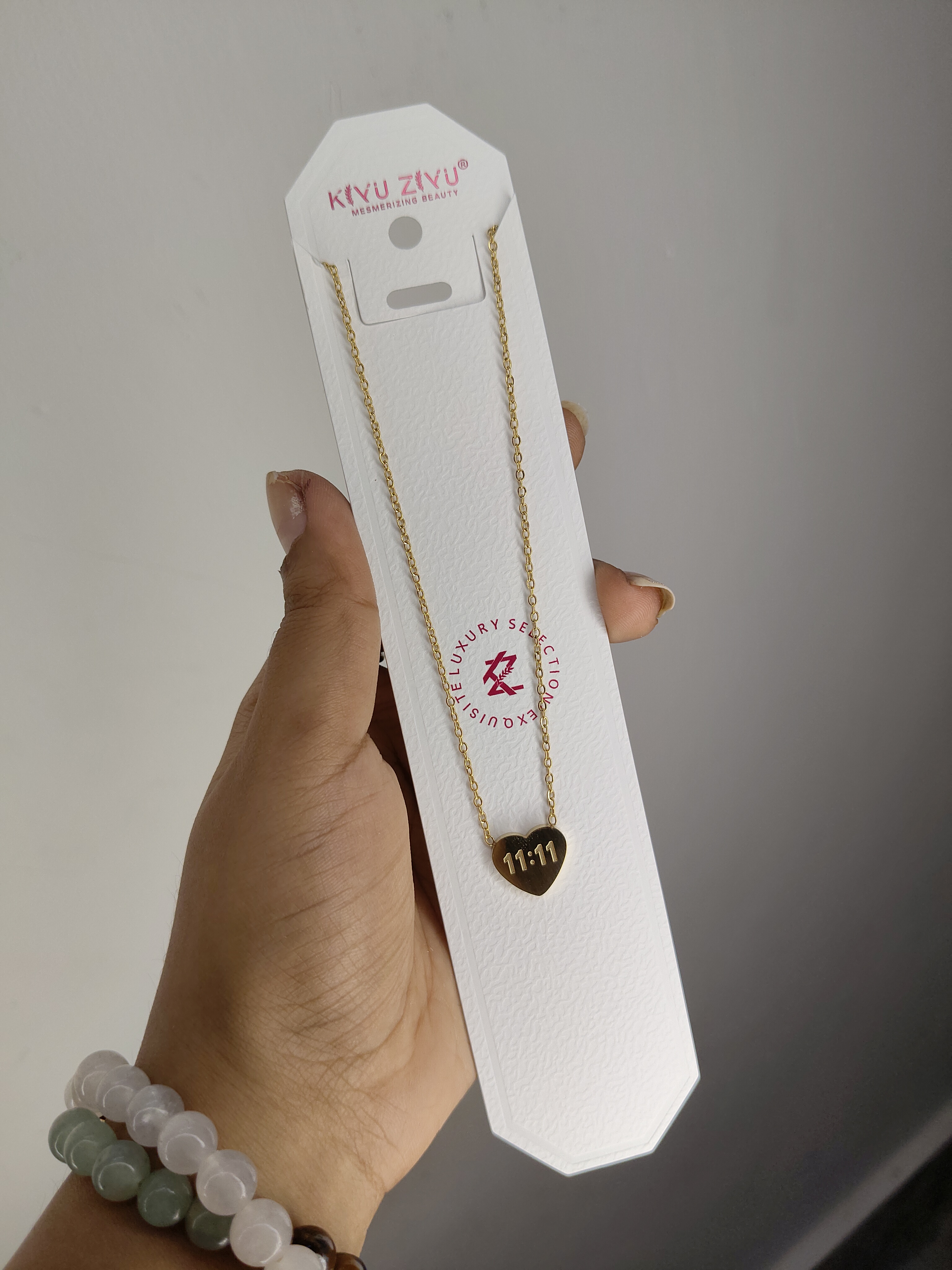 Anti-Tarnish Heart 11:11 Pendant 1