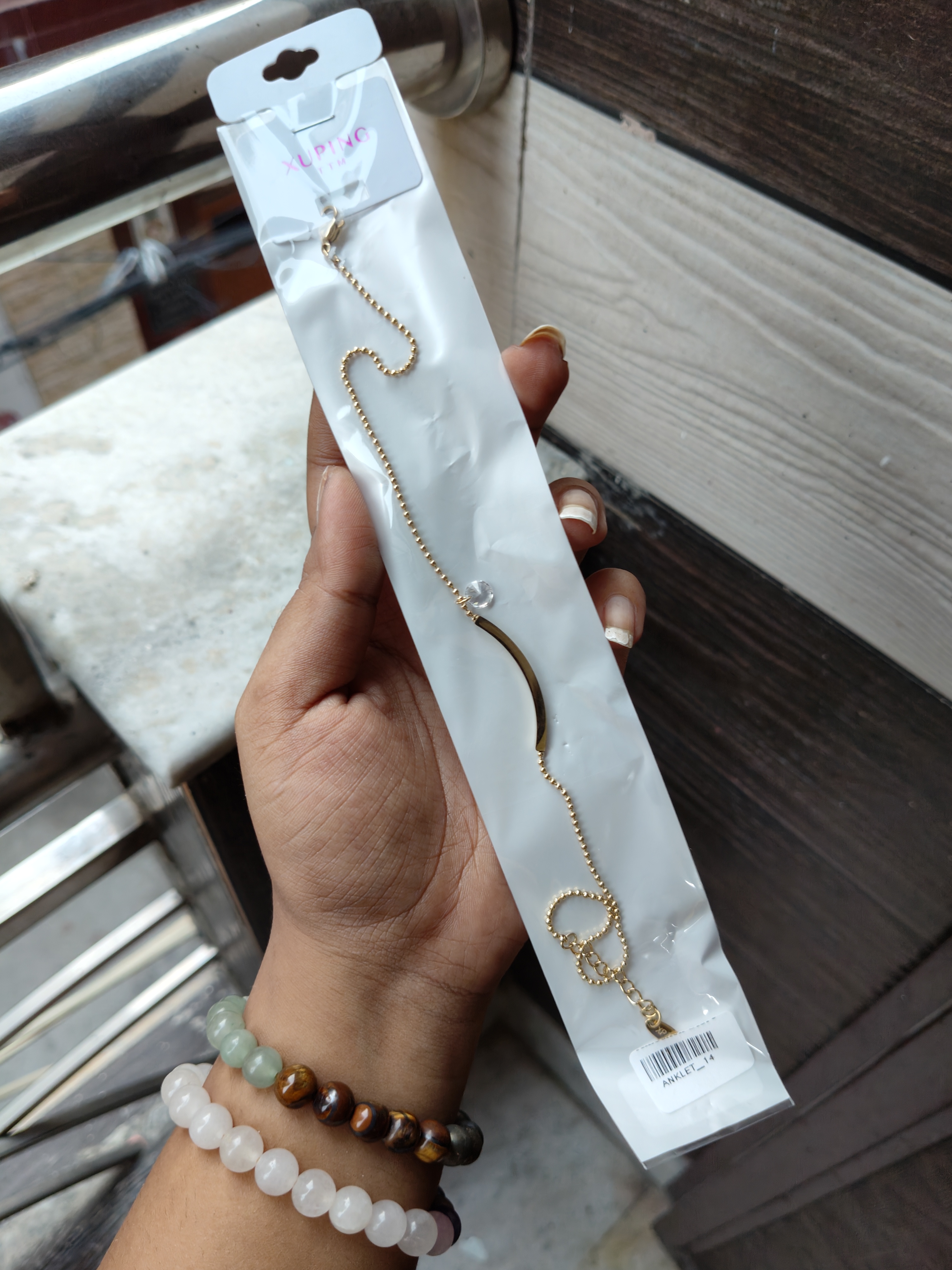 Xuping Layer Stone Anklet