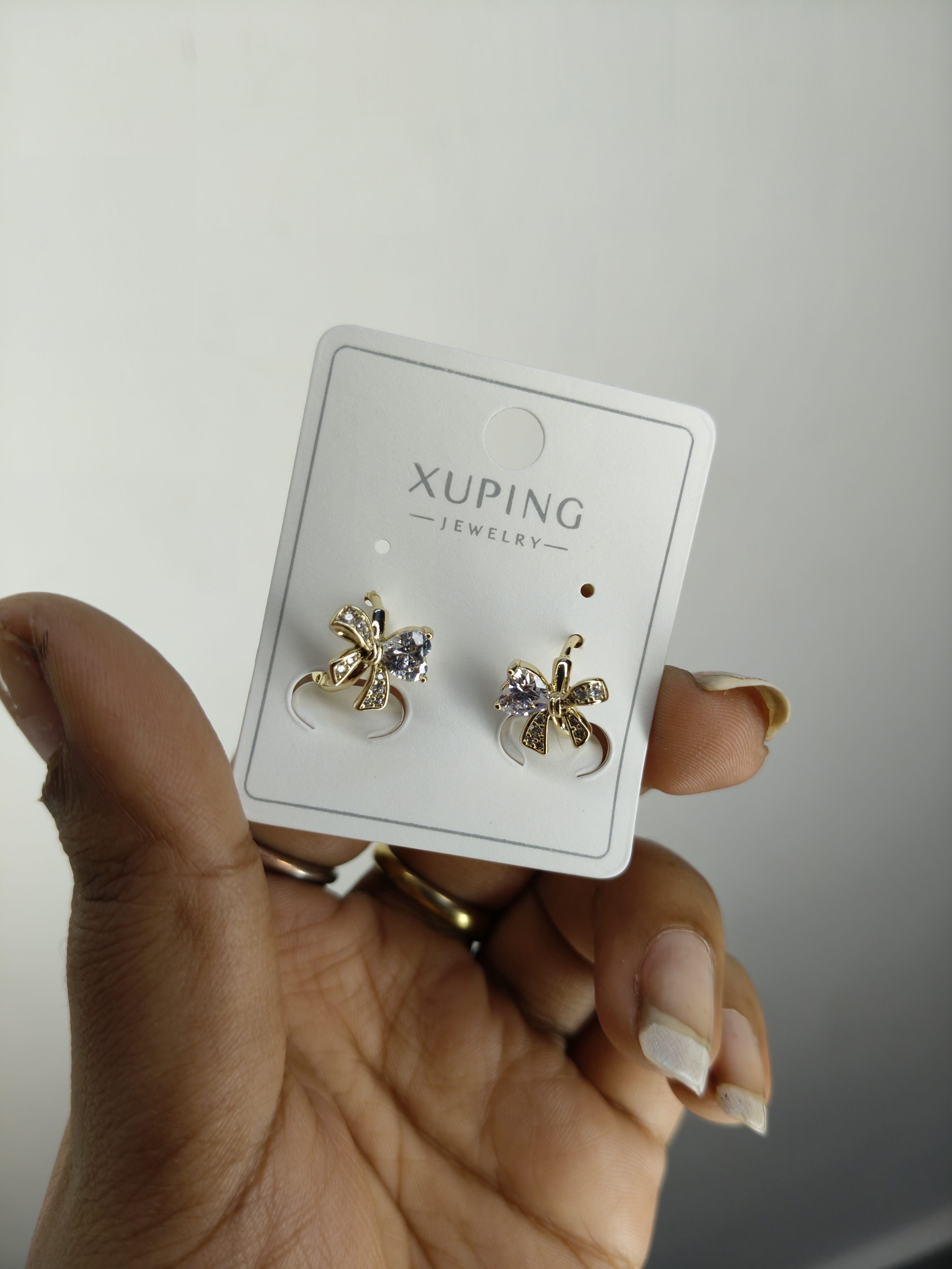 Xuping Bow Lock Earrings 