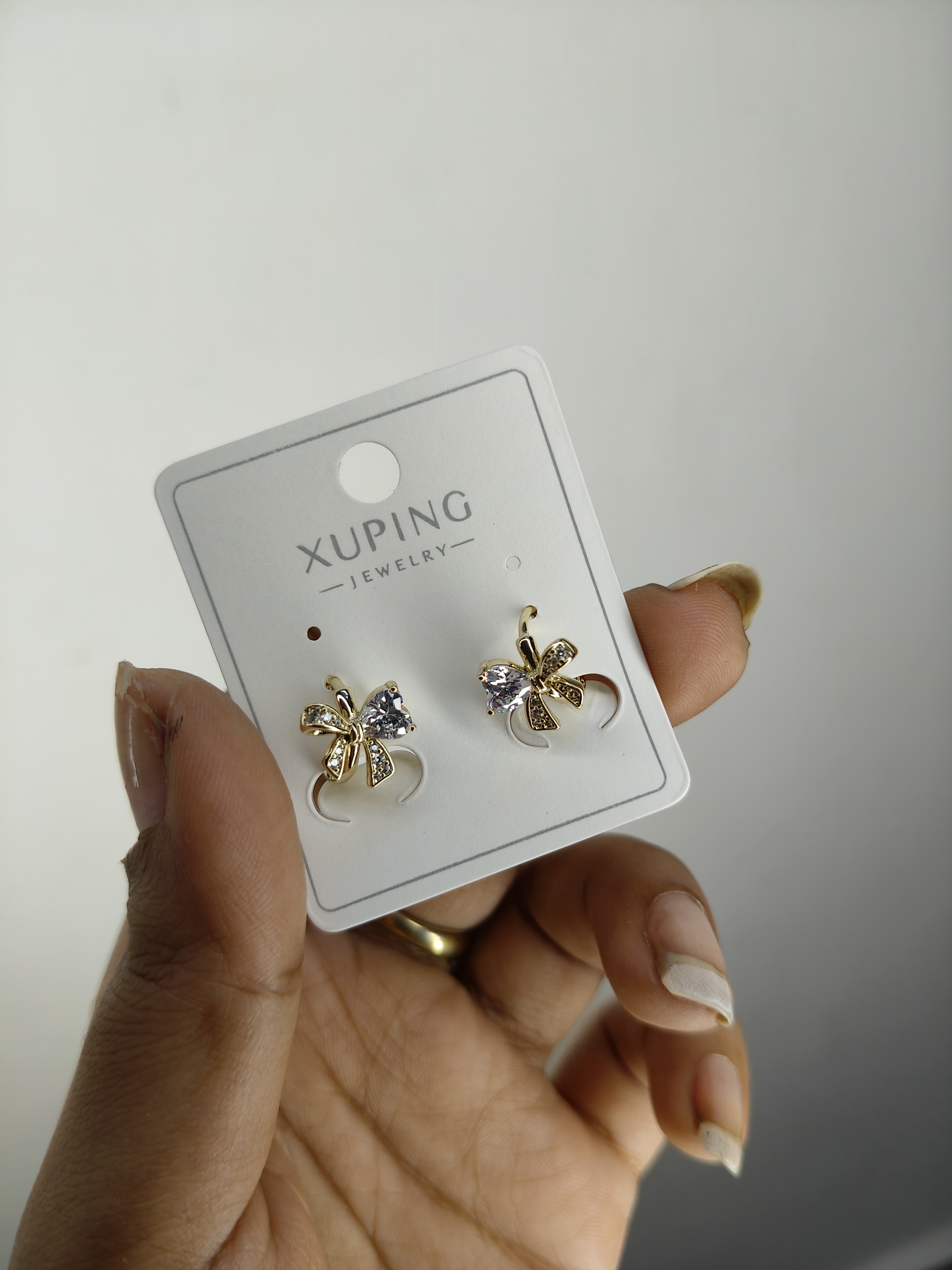 Xuping Bow Lock Earrings 