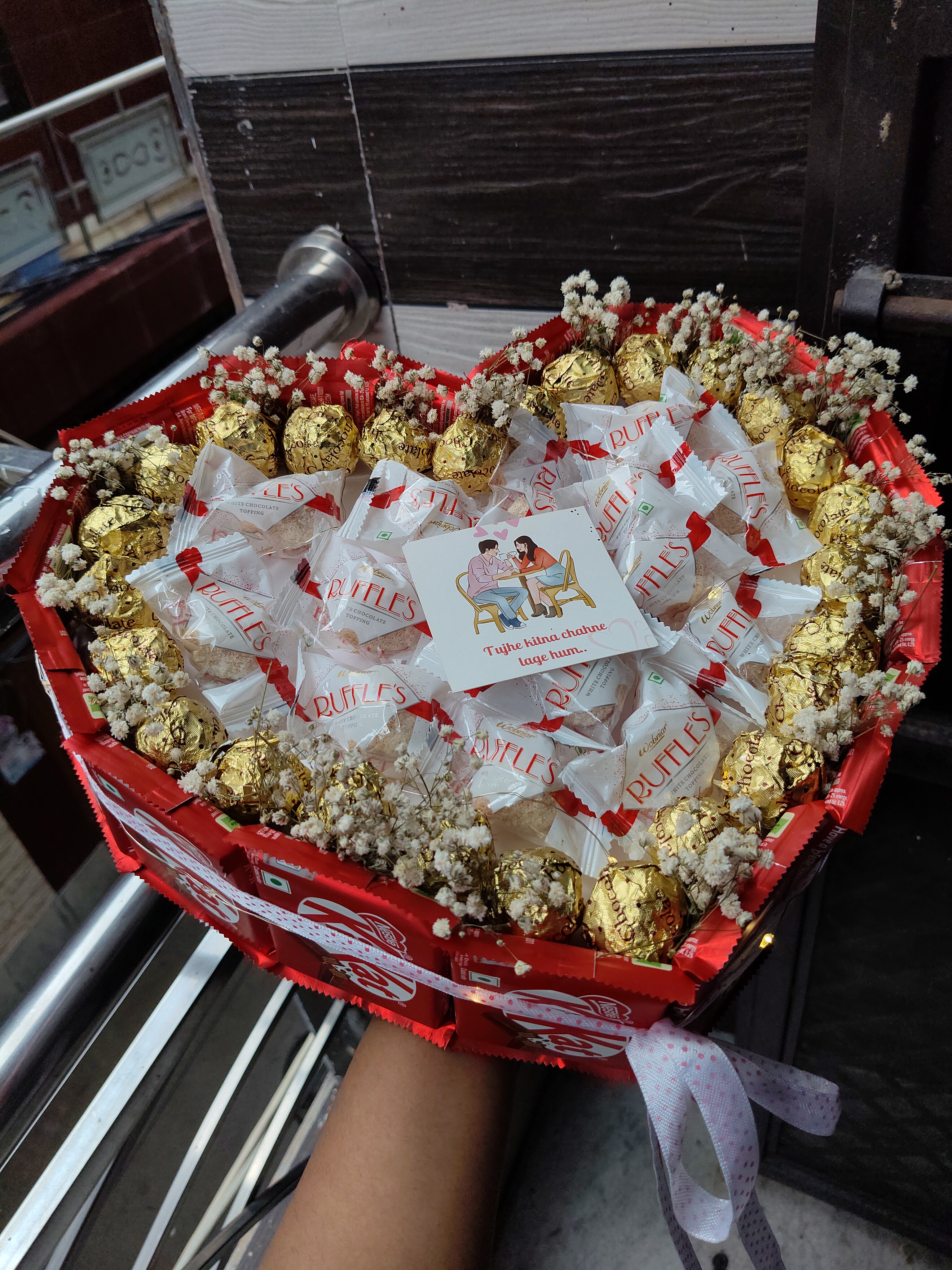 Chocolate Heart Blingy Lights Tower 