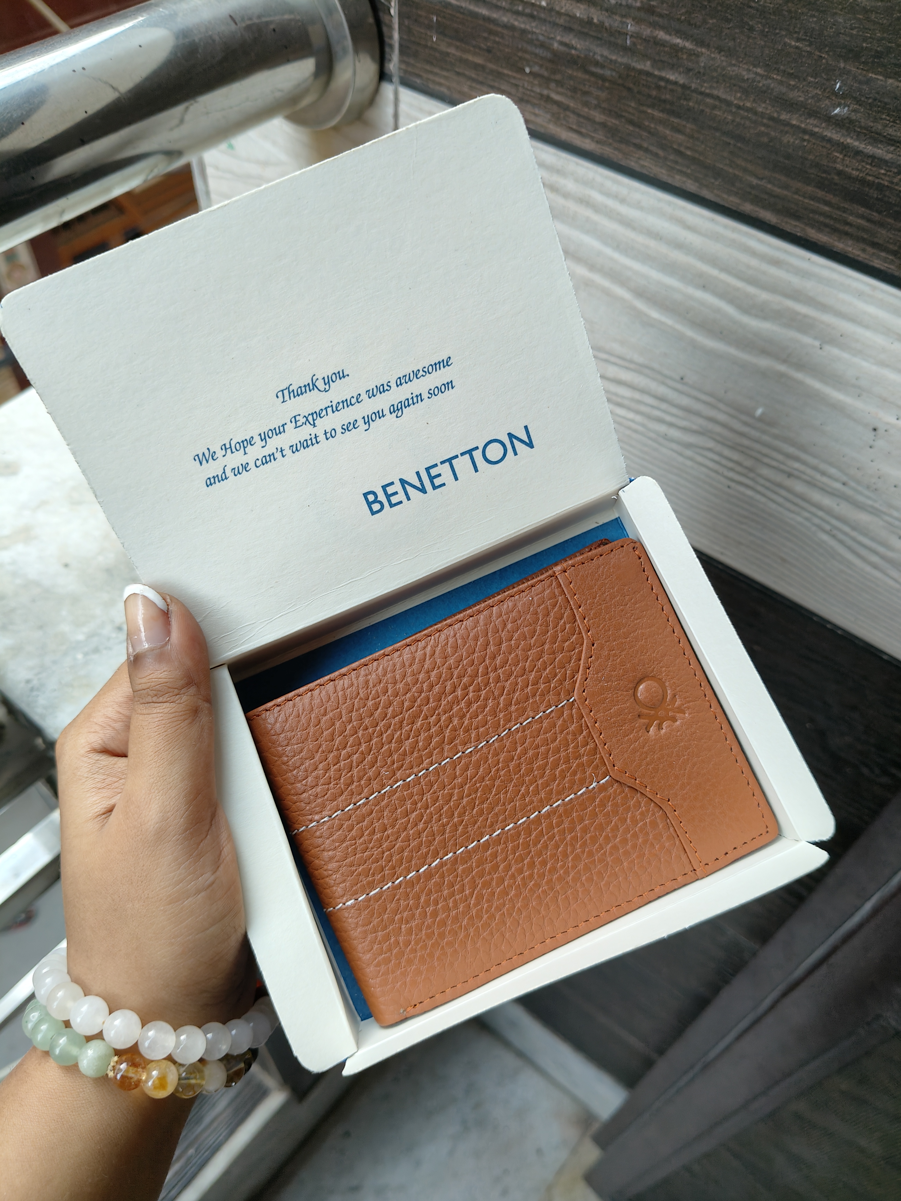 Benetton Men Wallet (Tan)
