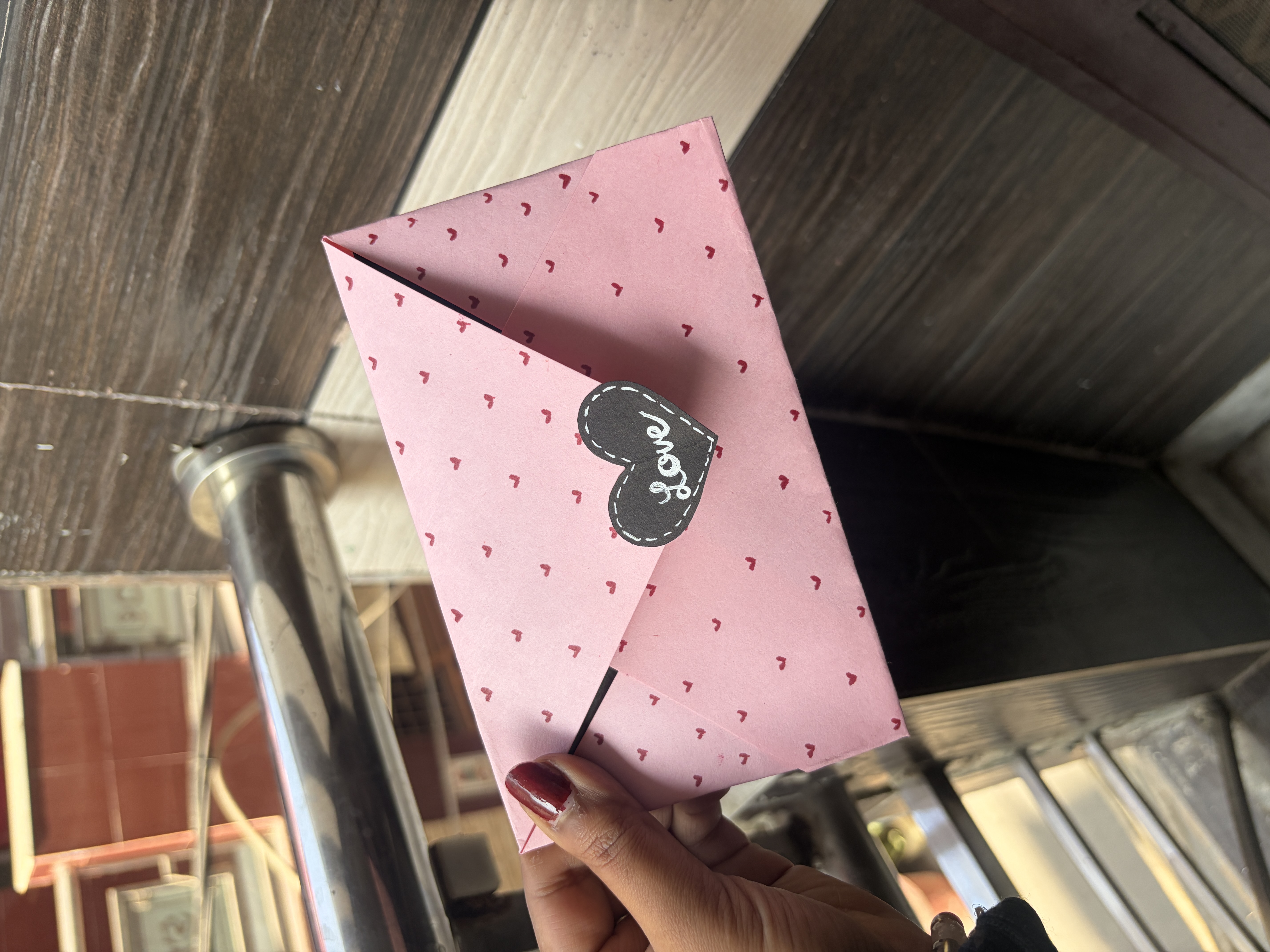 Pink Anniversary envelope for Lady Love