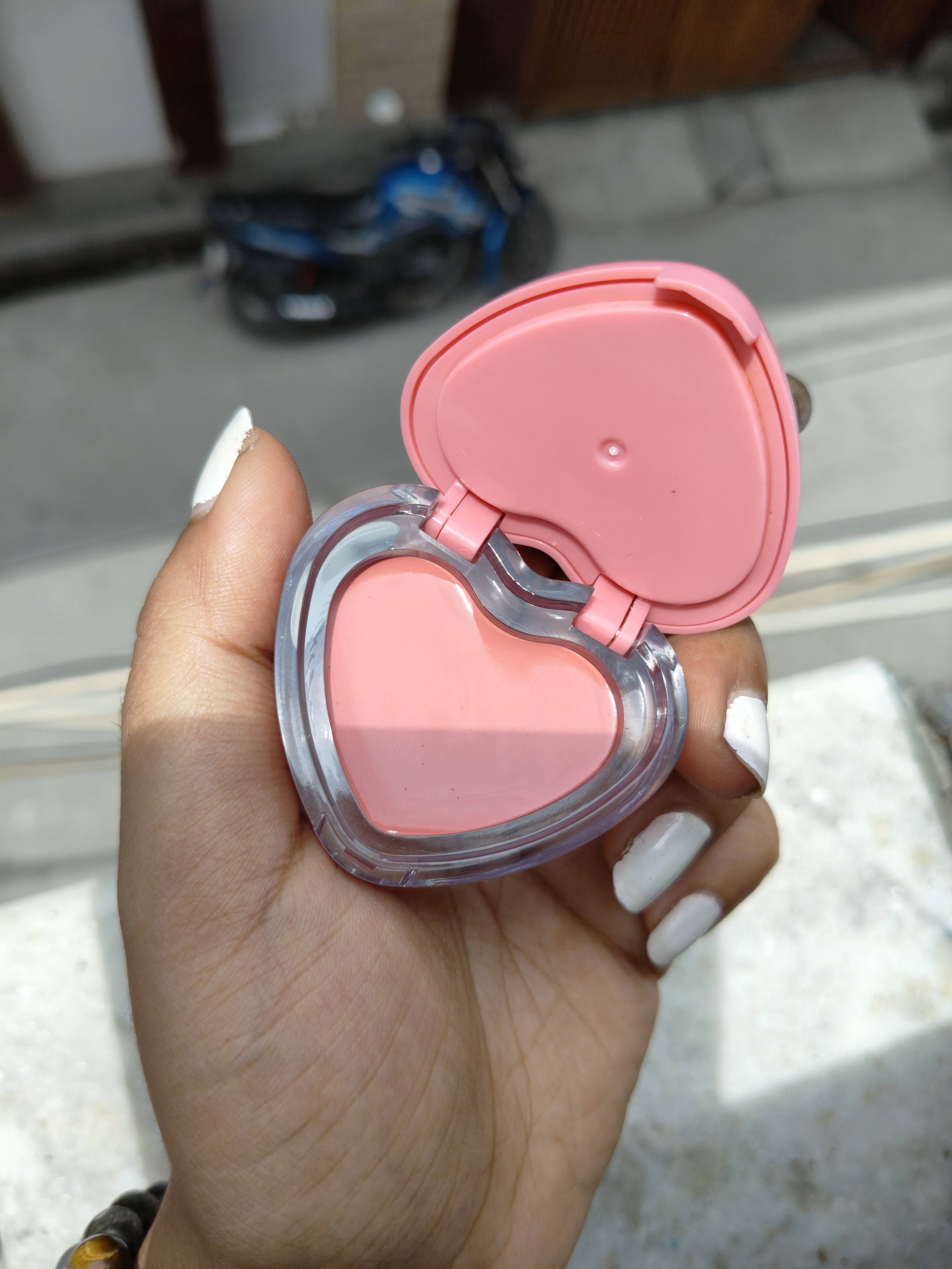 Heart Cream Blush with Mini Brush