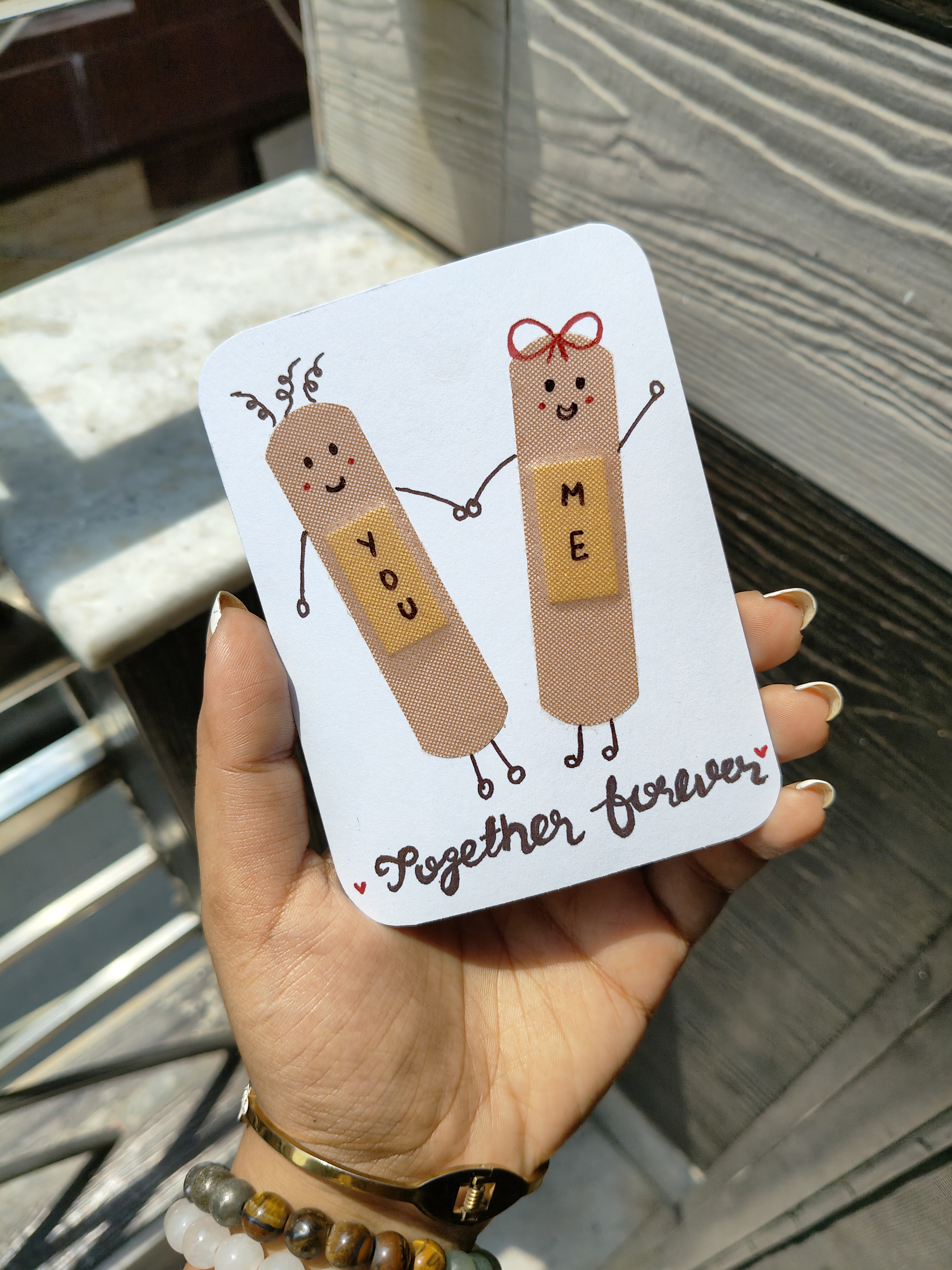 Together Forever You & Me Handmade Card 