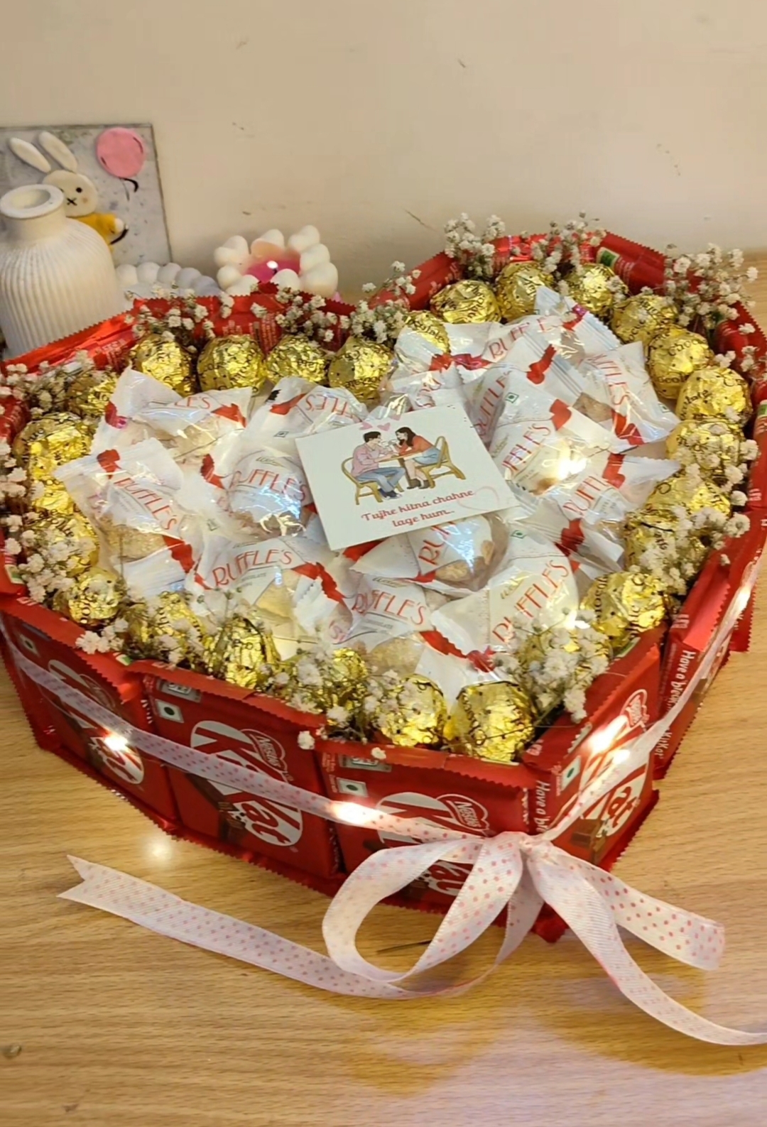 Chocolate Heart Blingy Lights Tower 