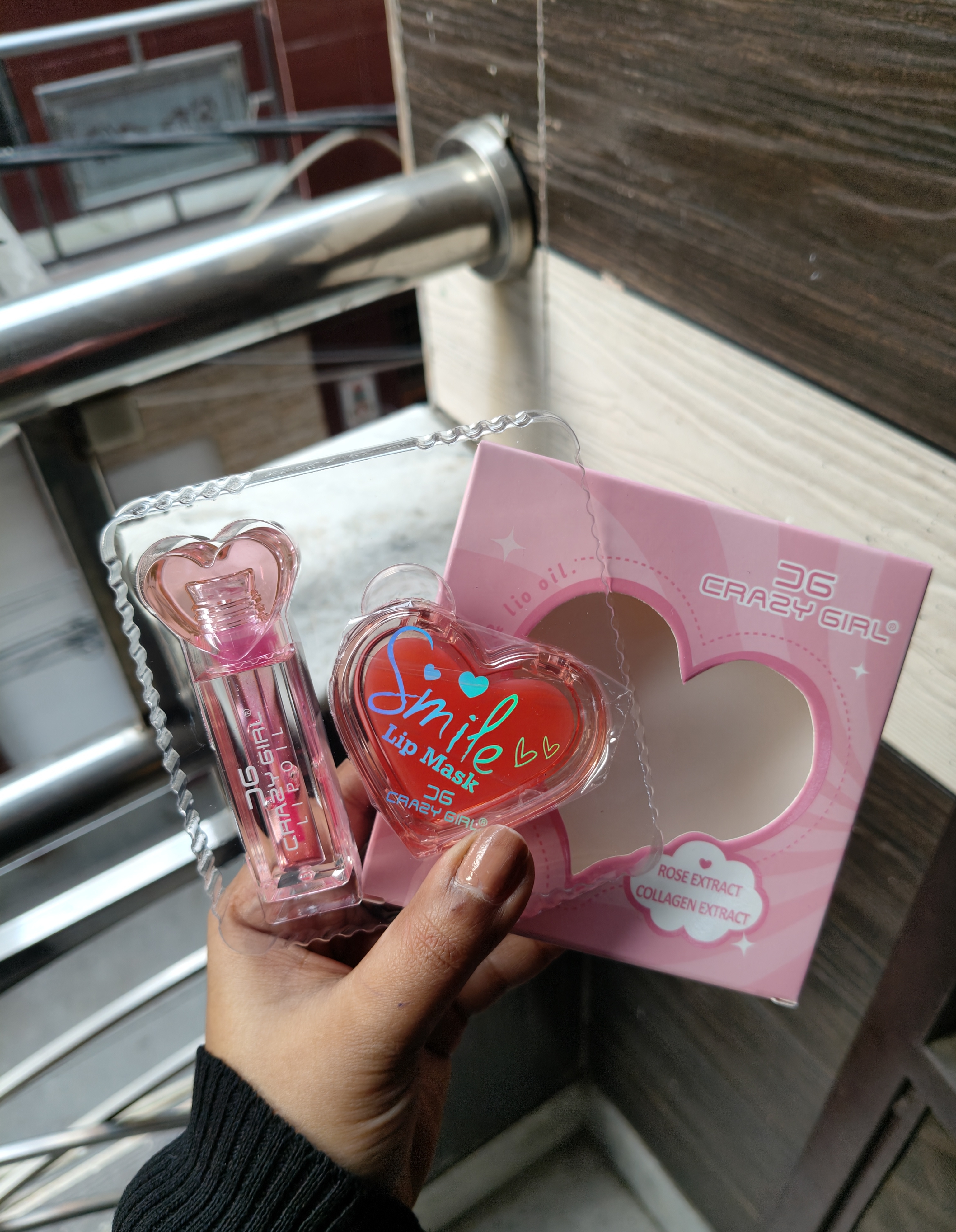 Heart Lipgloss Lipmask Combo