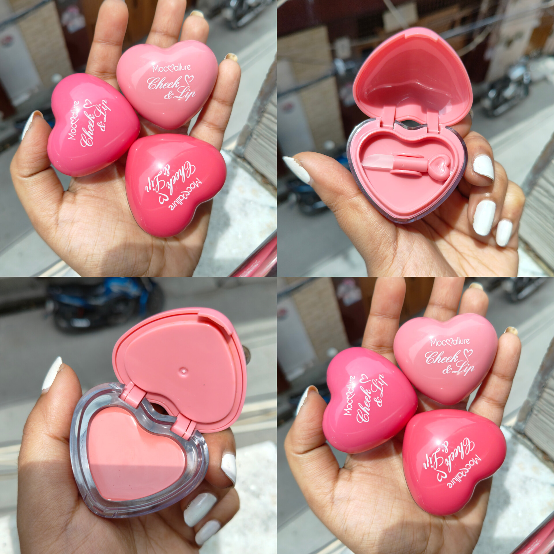 Heart Cream Blush with Mini Brush