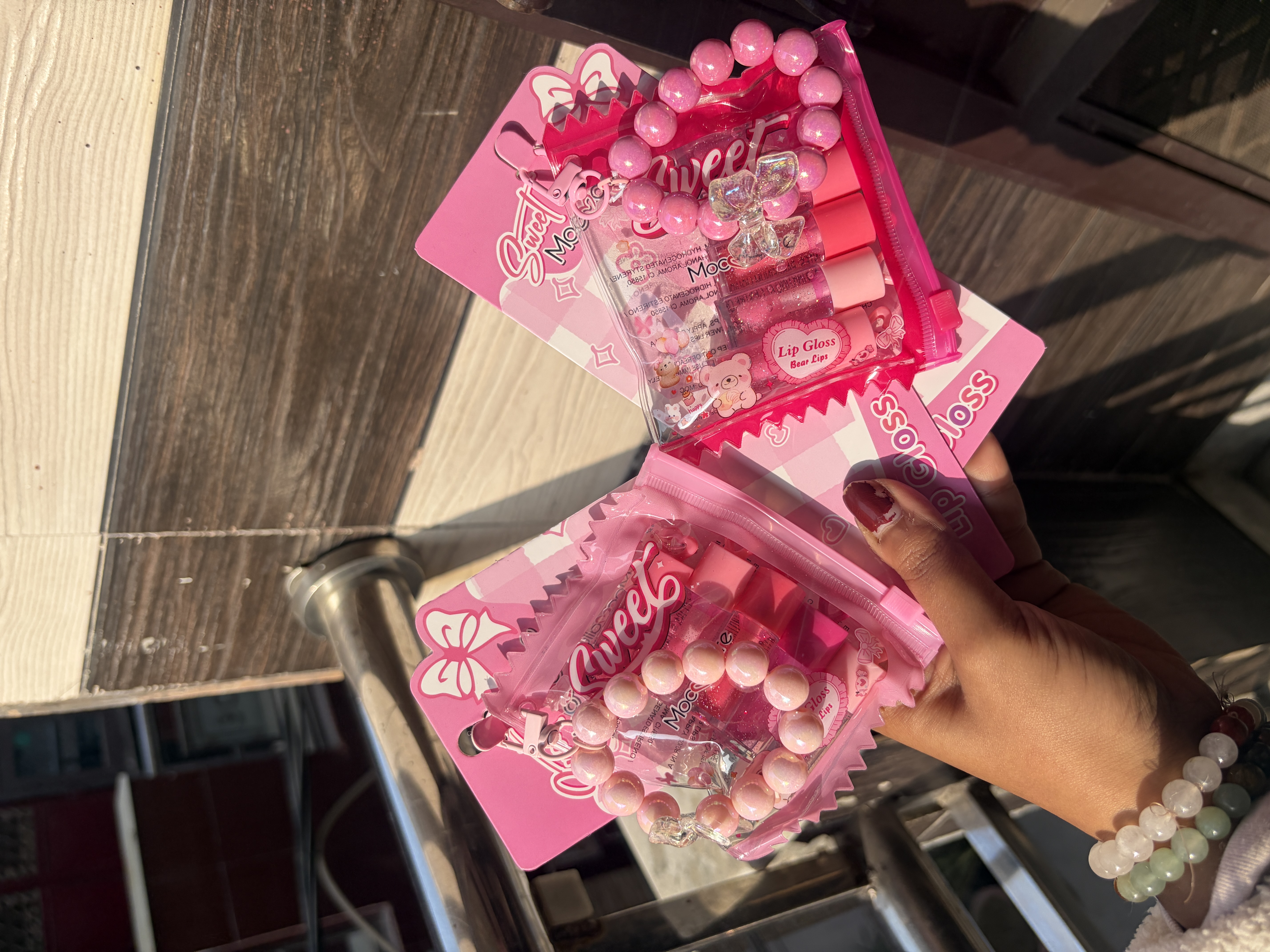 Set of 5 Lipgloss Keychain packet