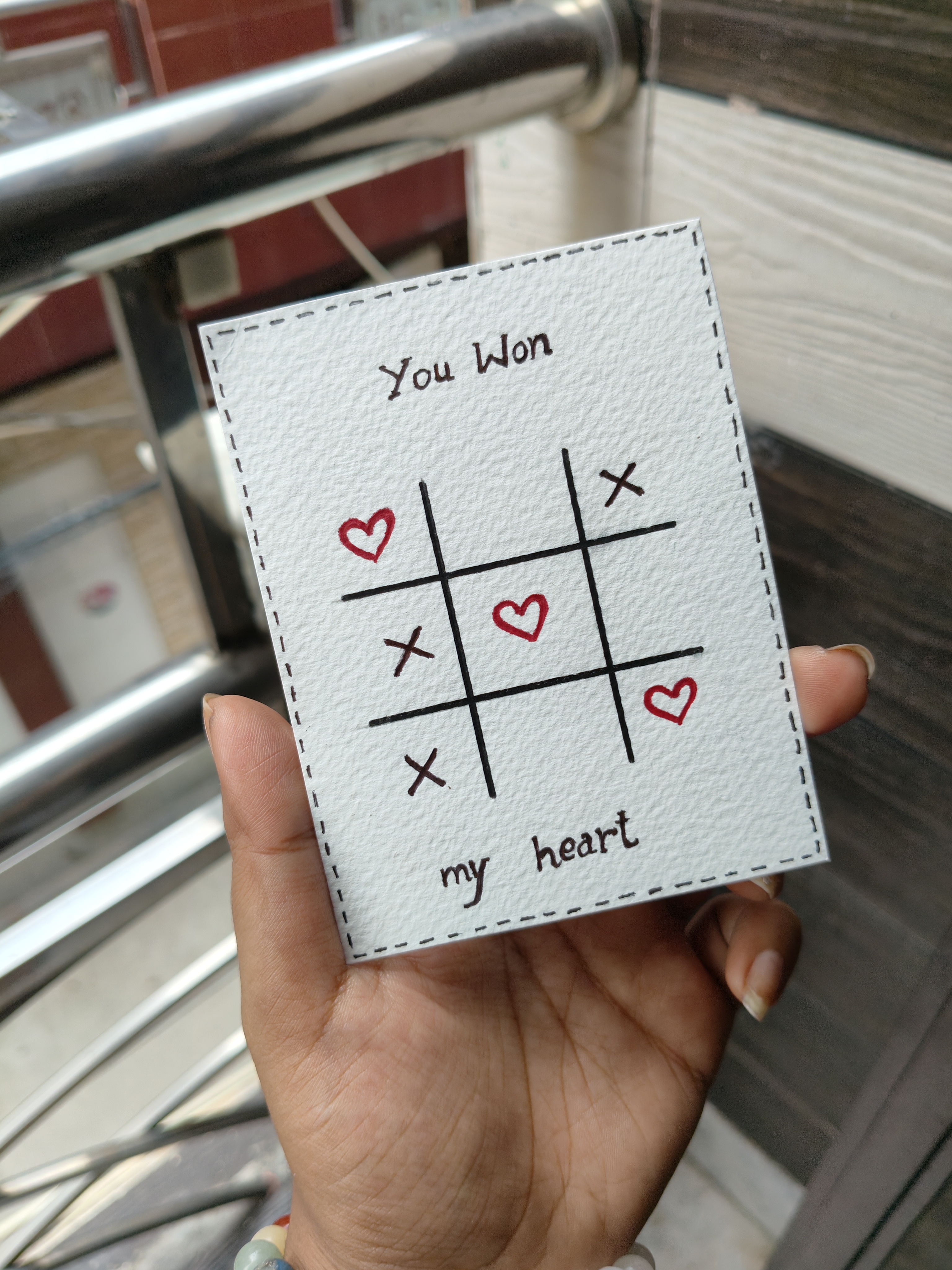 You won my heart card 