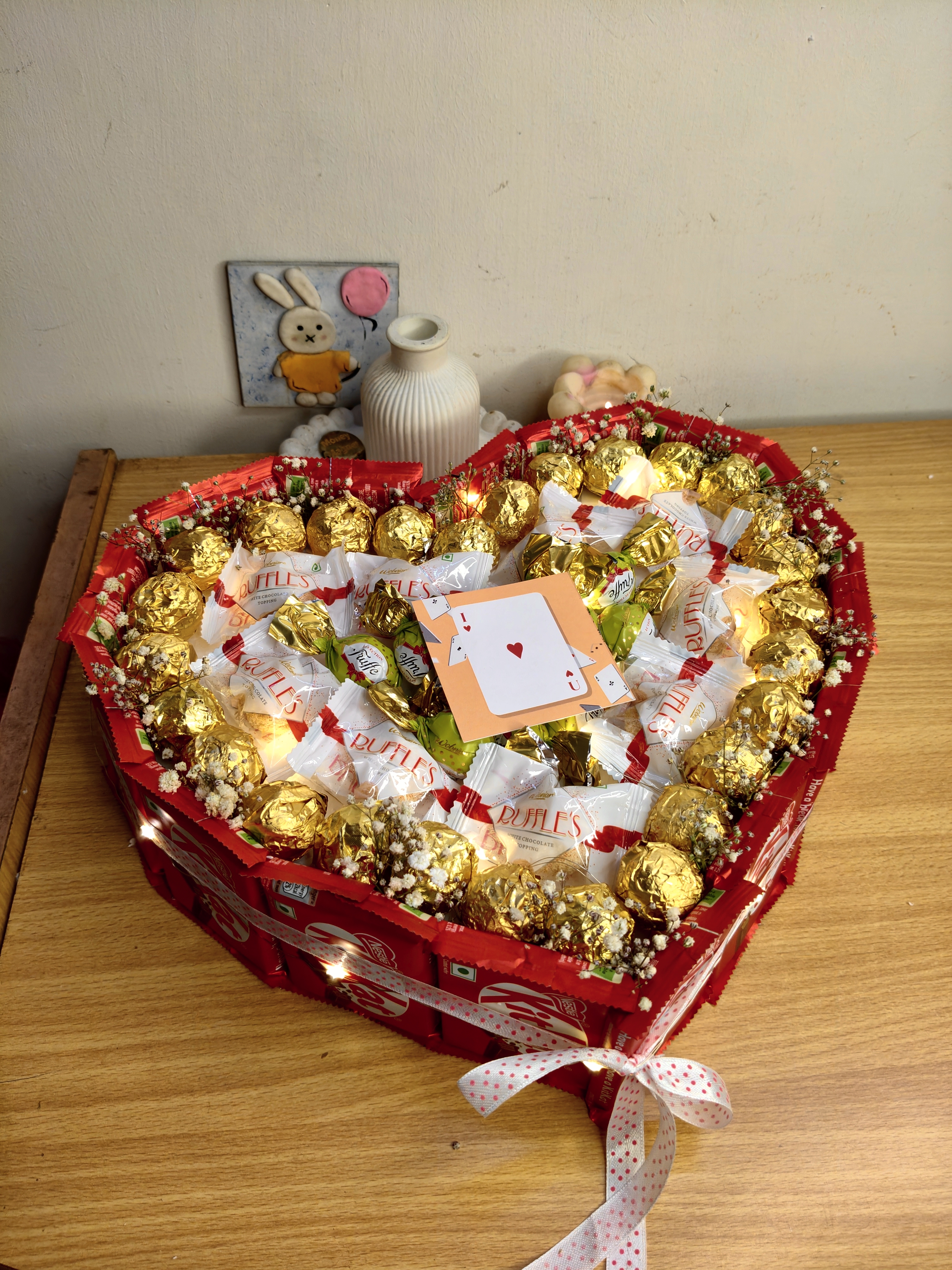 Heart Chocolate Tower With Hidden Secret Love Letter